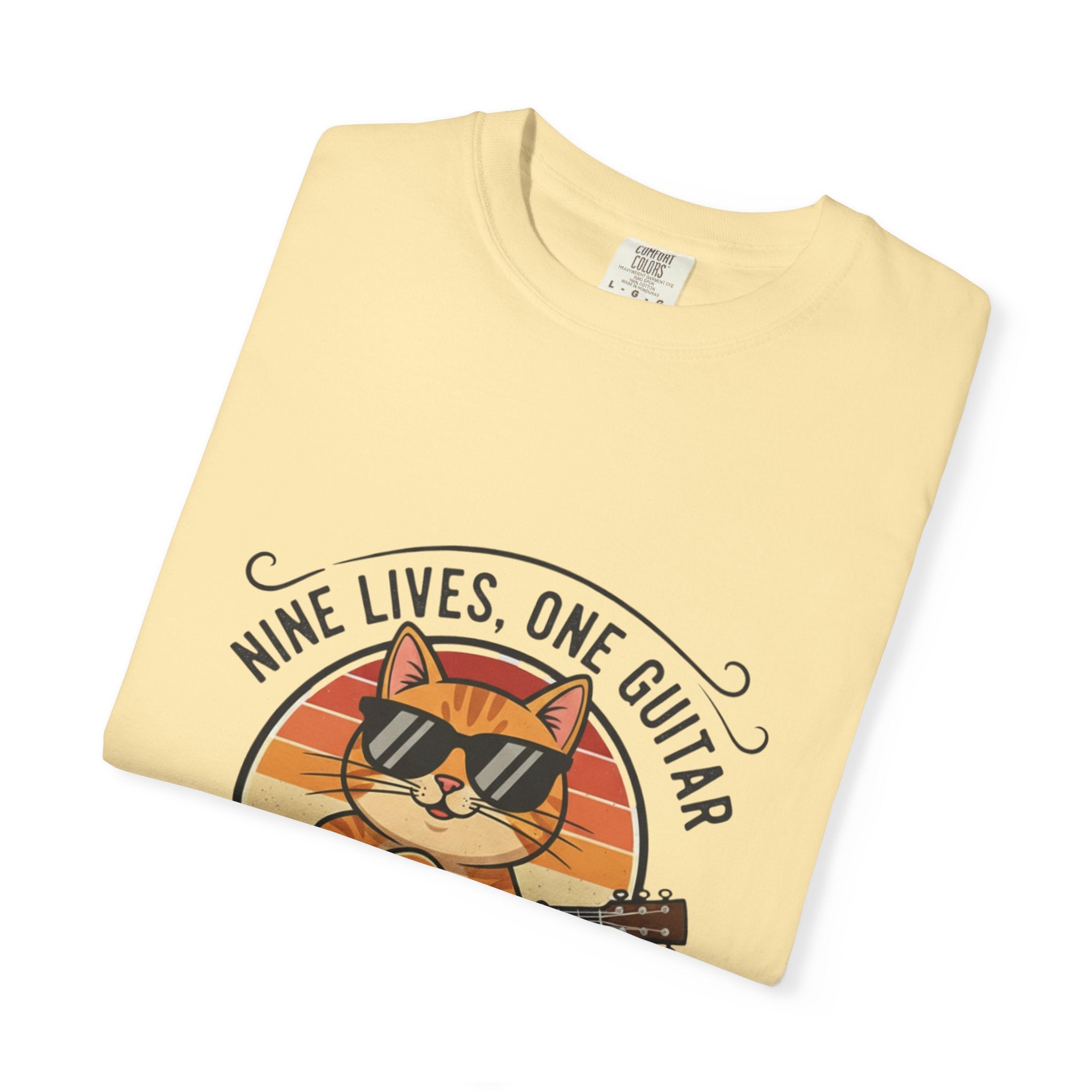 Nine Lives, One Guitar: The Cool Cat Fret Life Tee