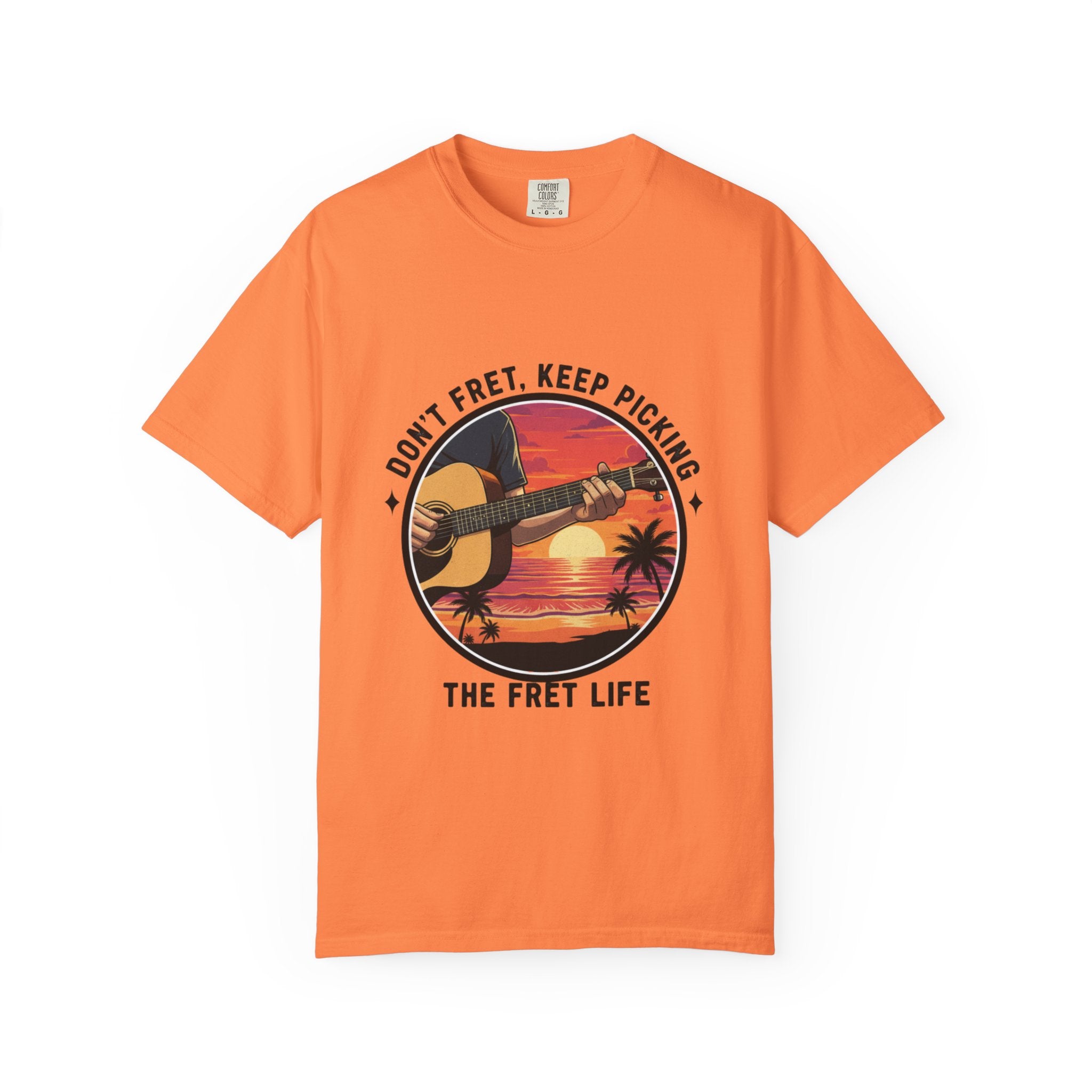 Don't Fret, Keep Picking: Island Sunset Guitar Tee