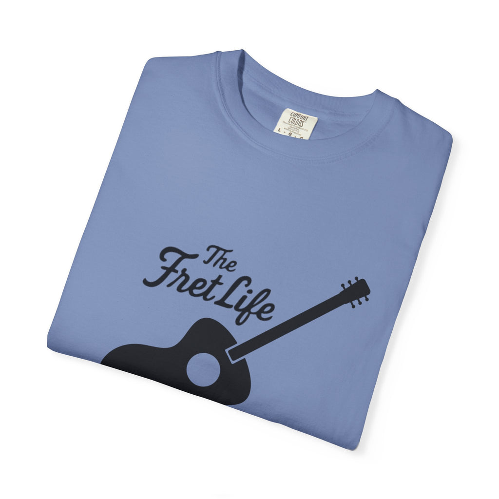 Acoustic Guitar, The Fret Life, Unisex Garment-Dyed T-shirt