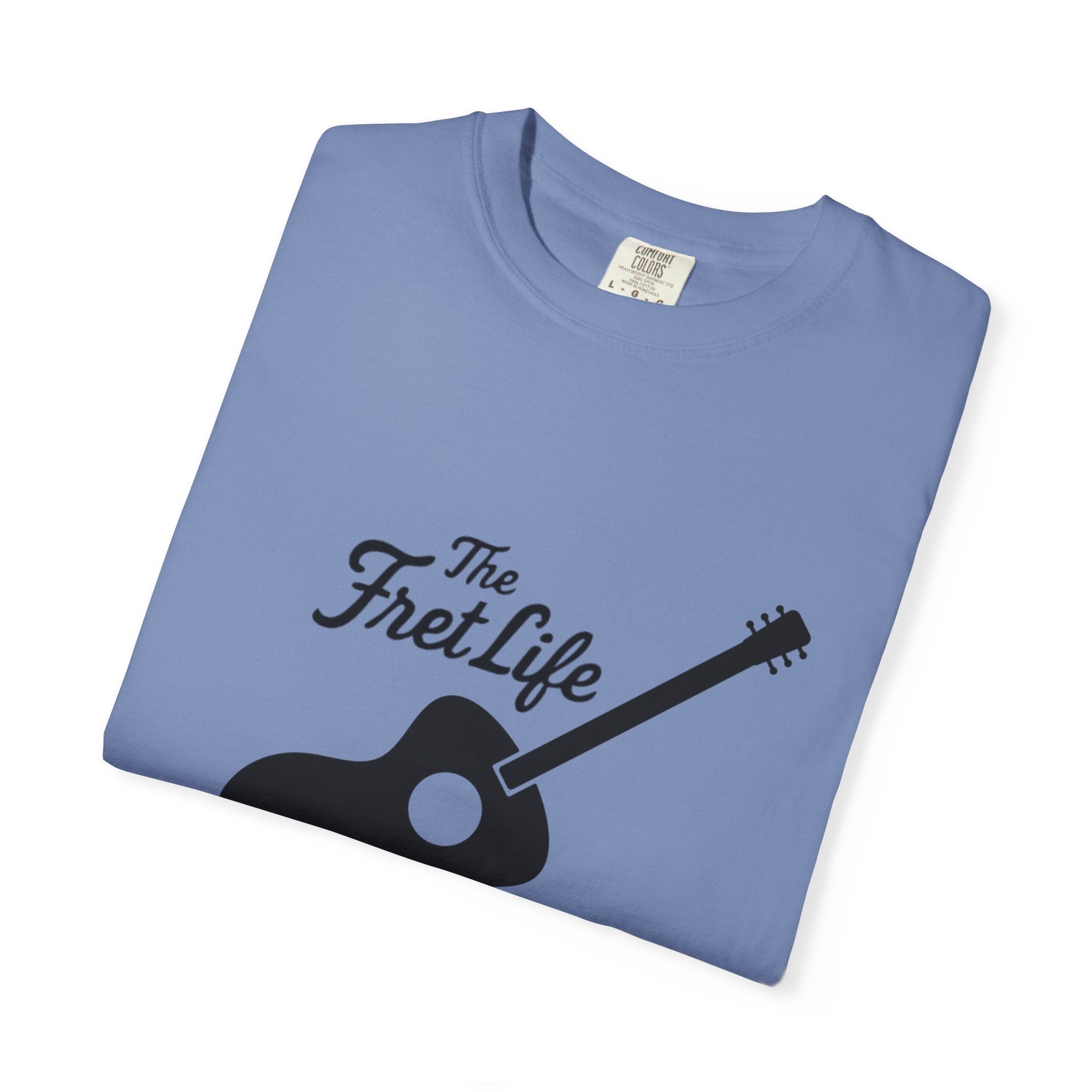 Acoustic Guitar, The Fret Life, Unisex Garment-Dyed T-shirt