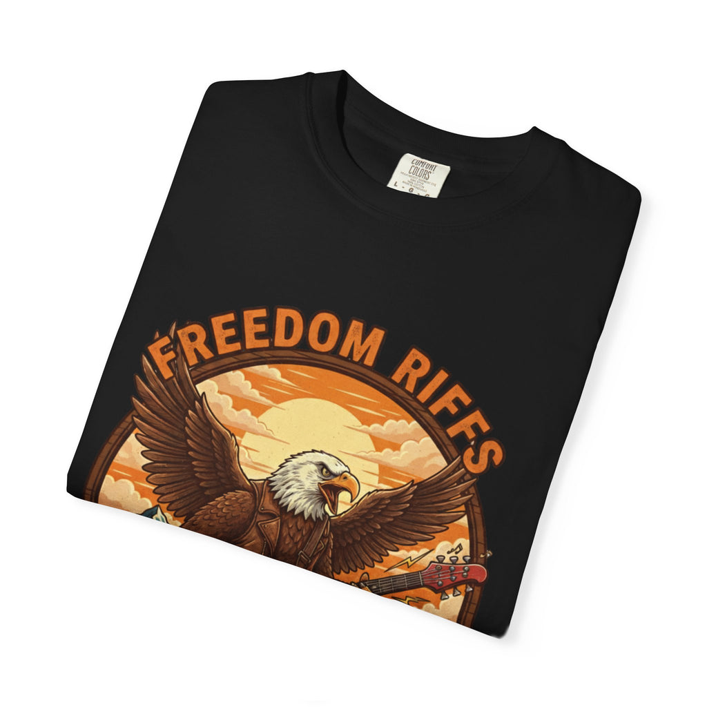 Freedom Riffs: The Eagle's Patriotic Shred Fret Life Tee