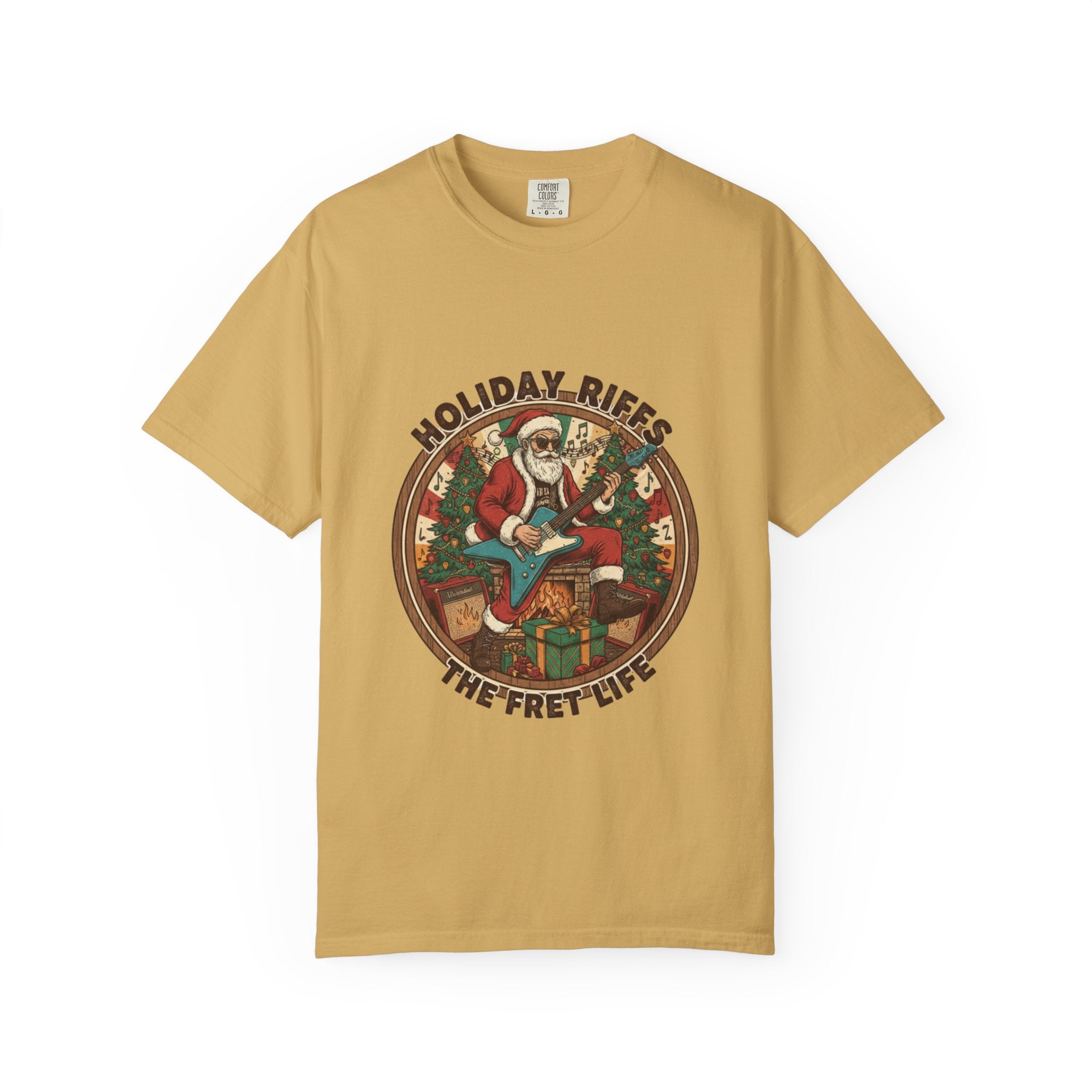 Holiday Riffs T-Shirt | Funny Christmas Guitar Music Tee