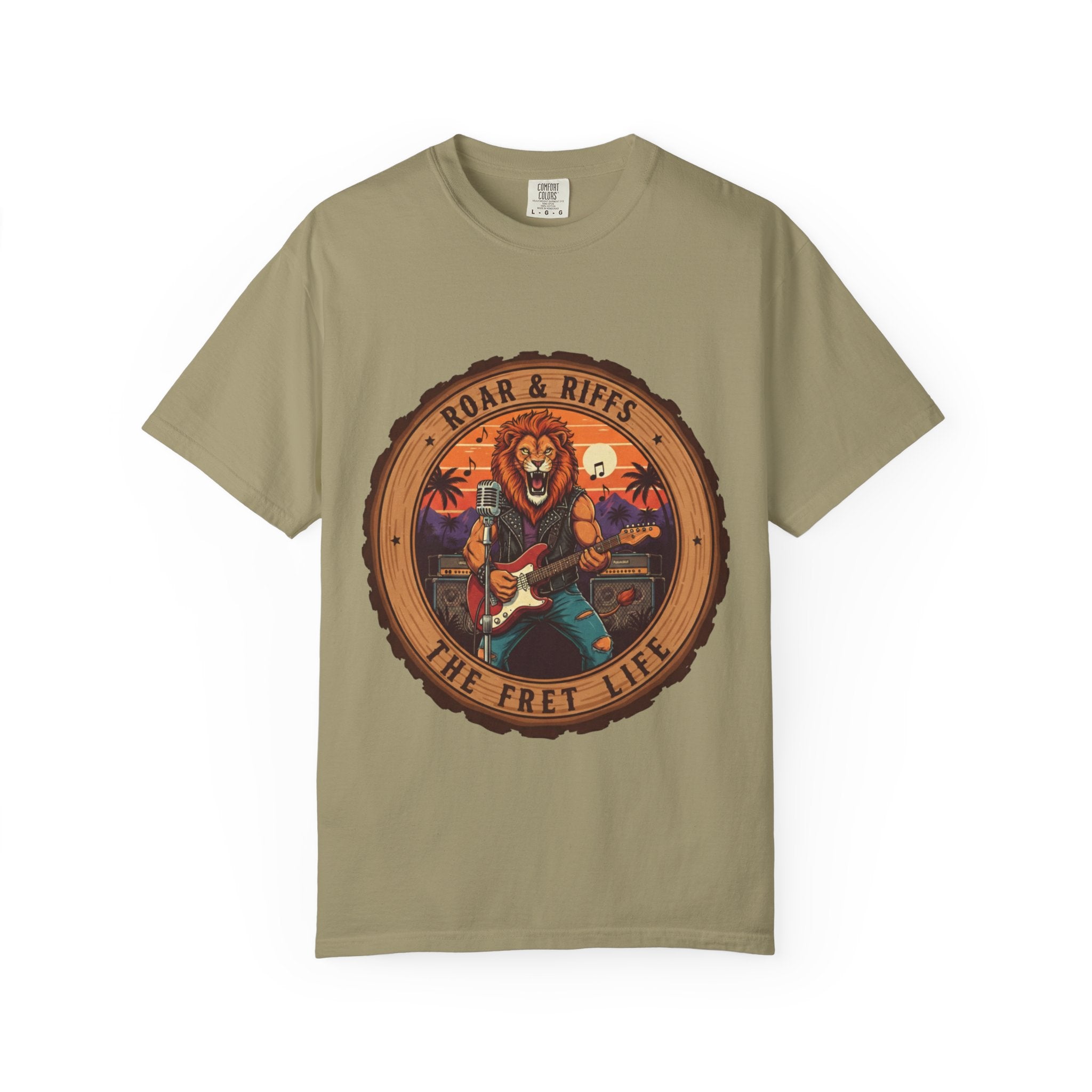 Roar & Riffs: The Lion Rock Star Fret Life Tee