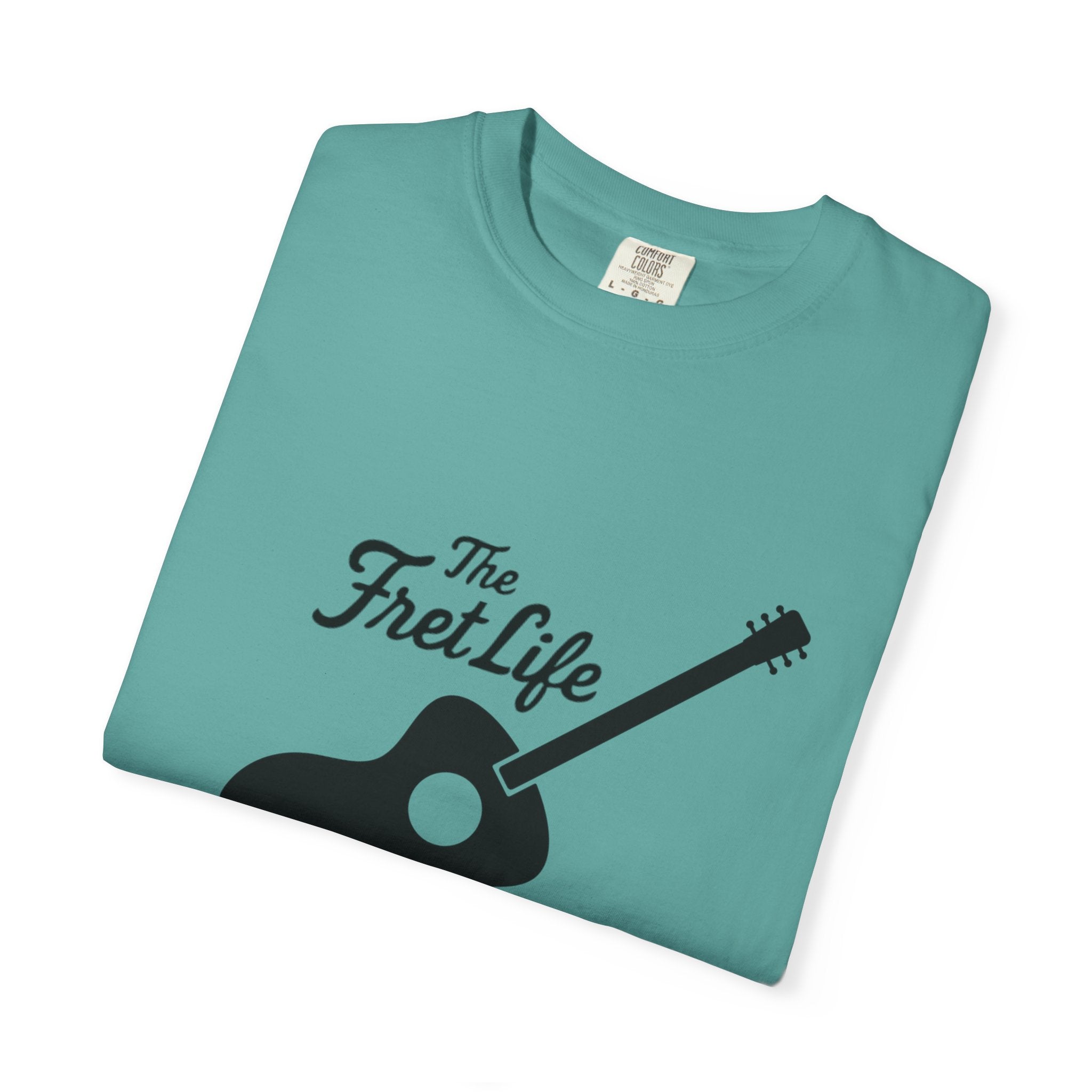 Acoustic Guitar, The Fret Life, Unisex Garment-Dyed T-shirt