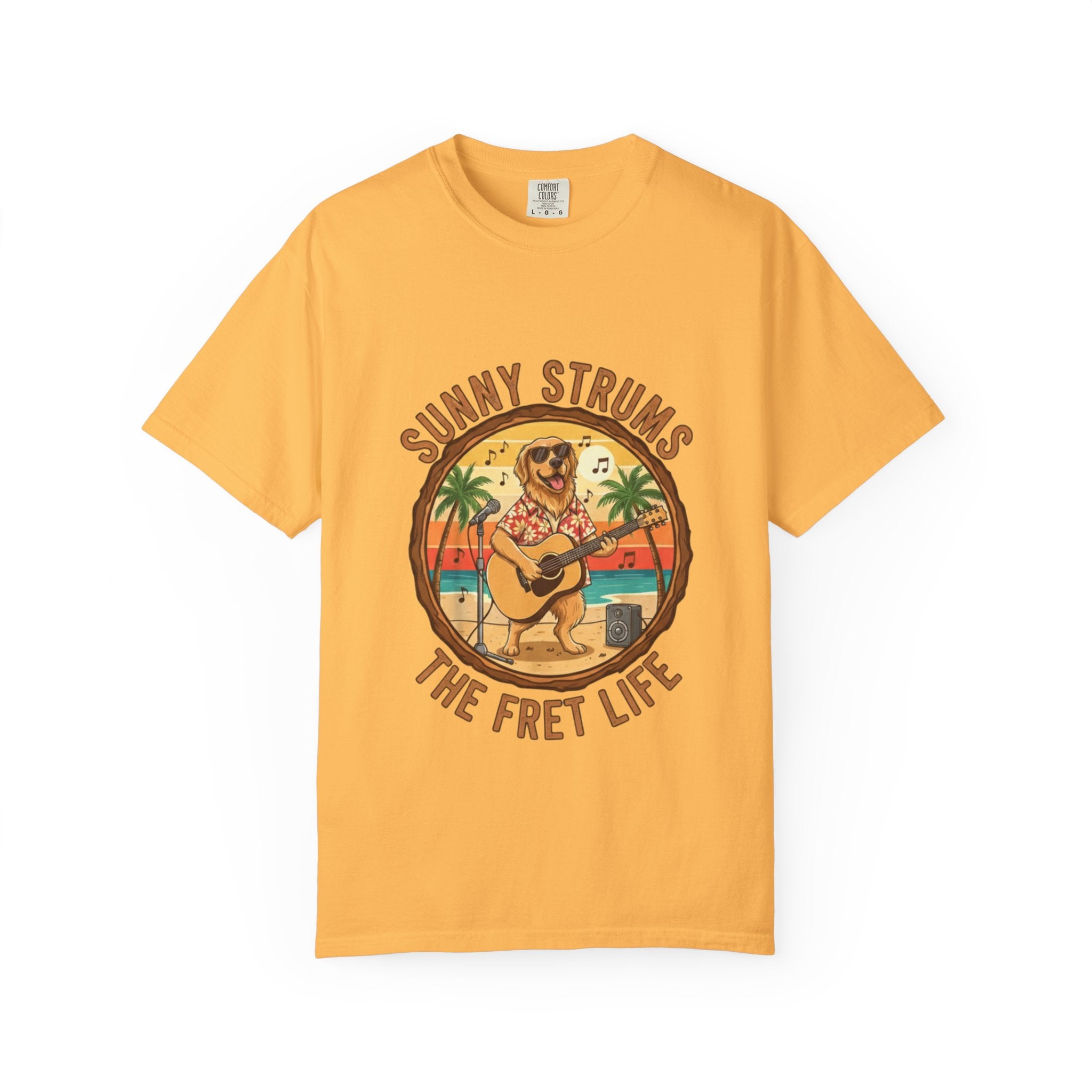 Sunny Strums: Golden Retriever Acoustic Serenade Tee