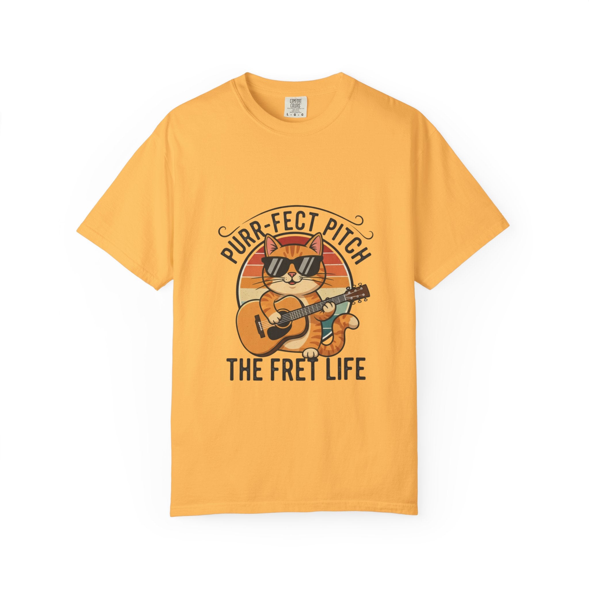Purr-Fect Pitch: The Cool Cat Fret Life Tee