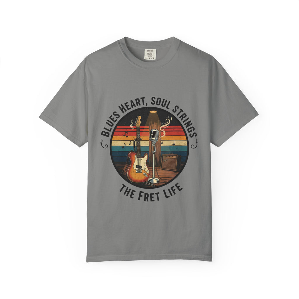 Blues Heart, Soul Strings: The Fret Life Classic Tee