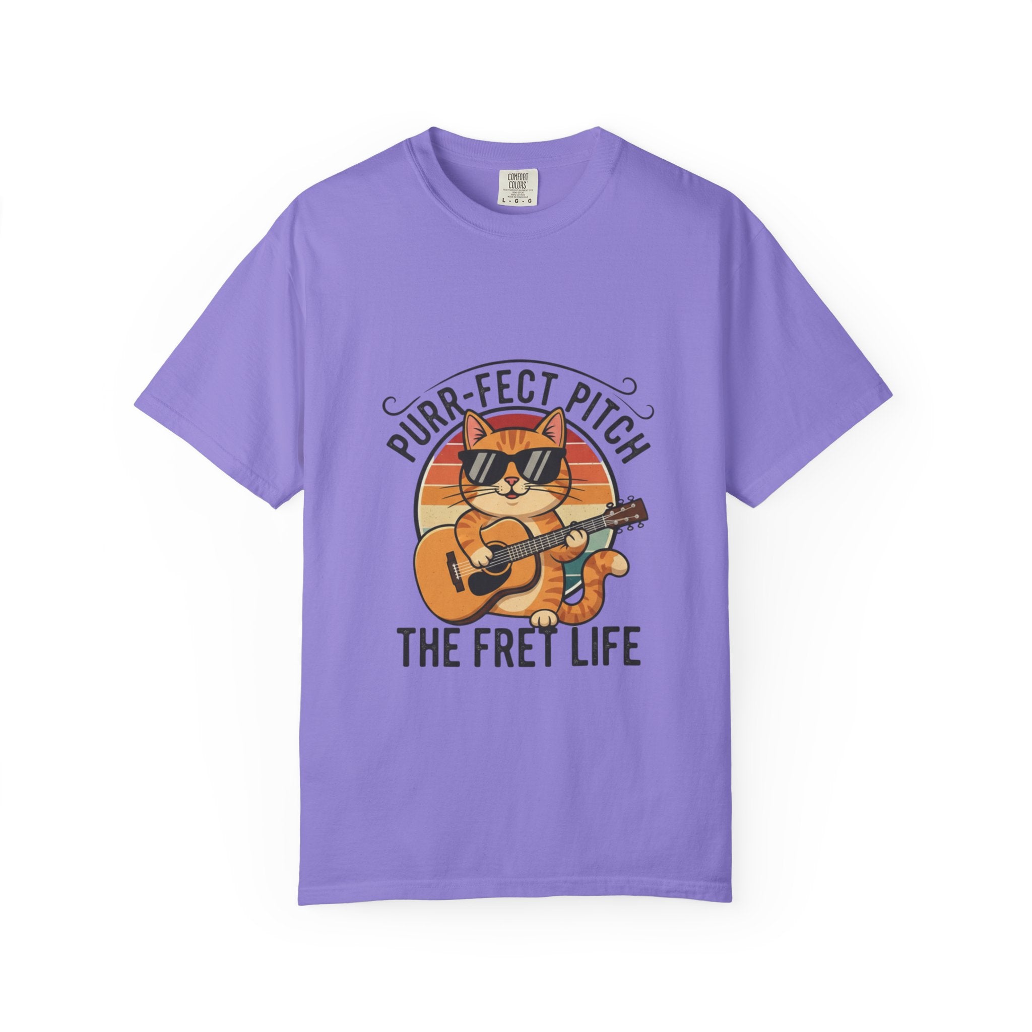Purr-Fect Pitch: The Cool Cat Fret Life Tee
