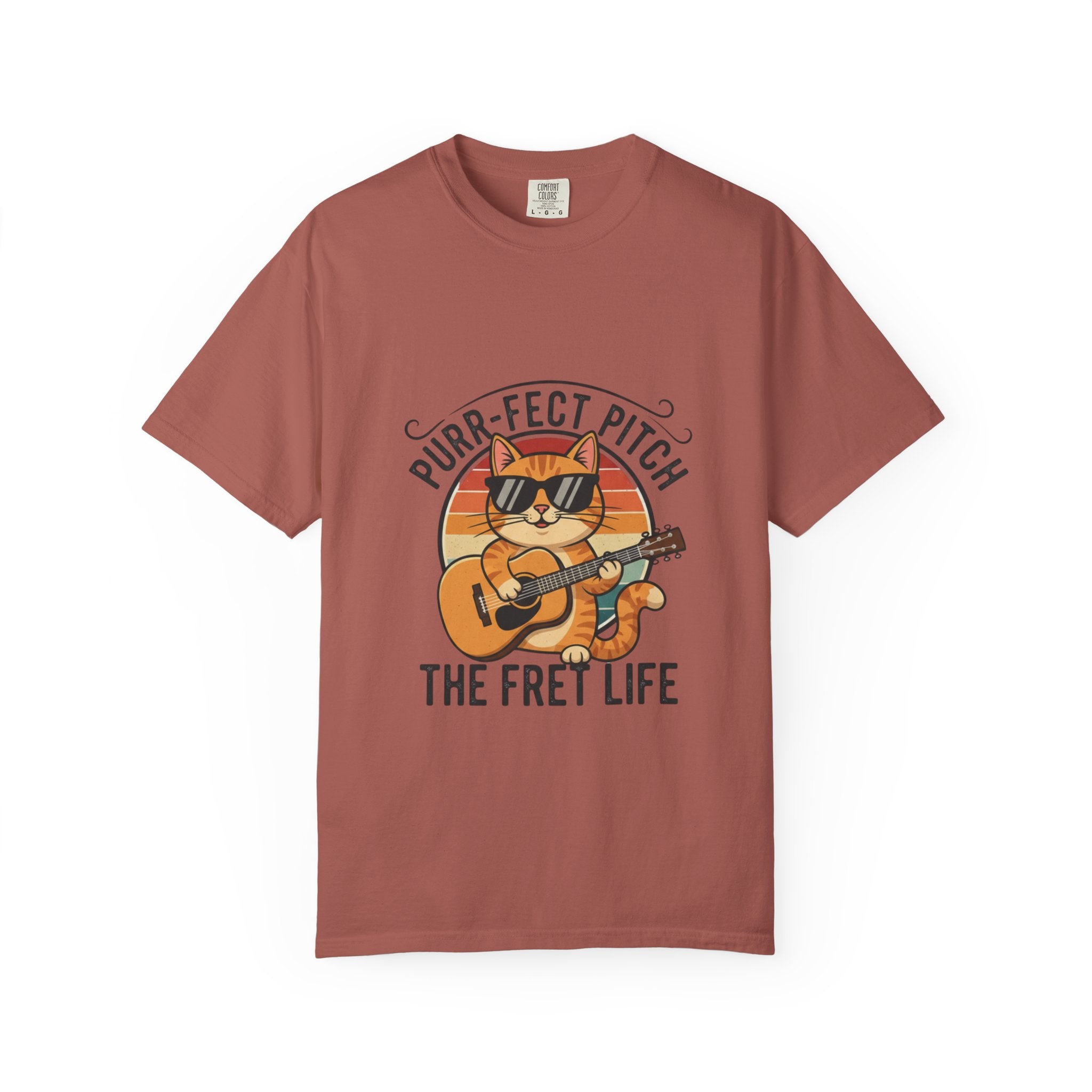 Purr-Fect Pitch: The Cool Cat Fret Life Tee