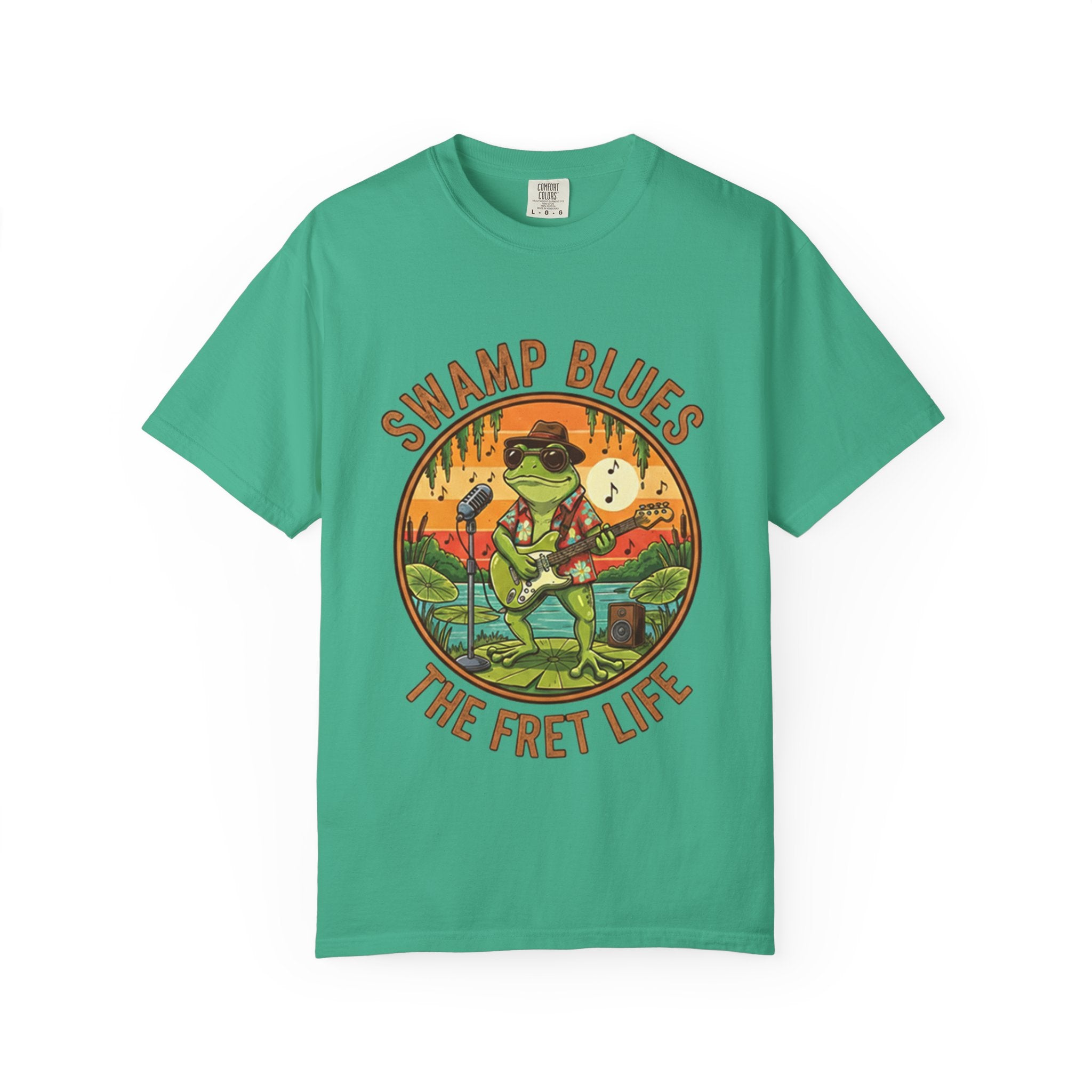 Swamp Blues: Ribbitin' Riffs Fret Life Tee