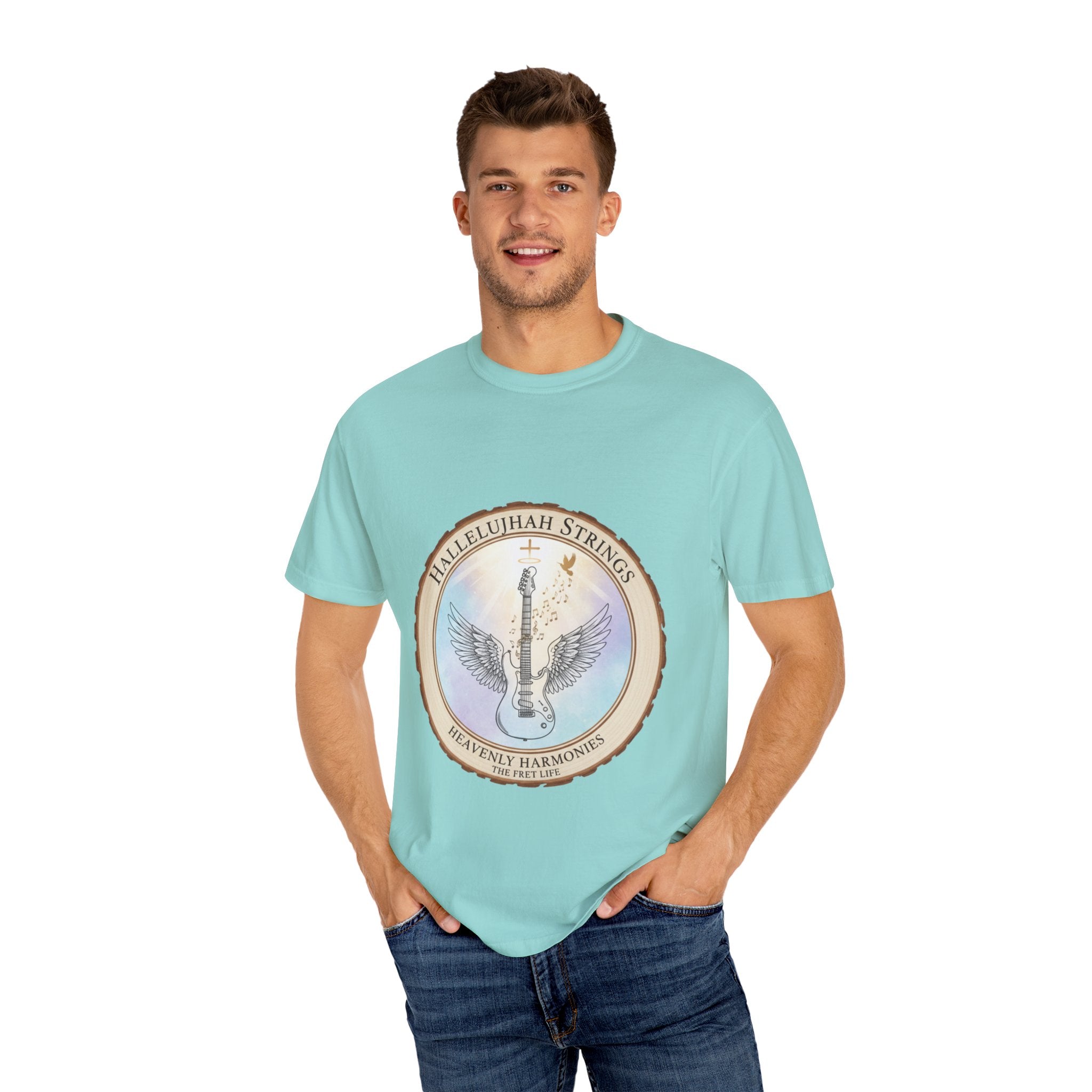 Hallelujah Strings T-Shirt | Christian Worship Guitar Praise Tee