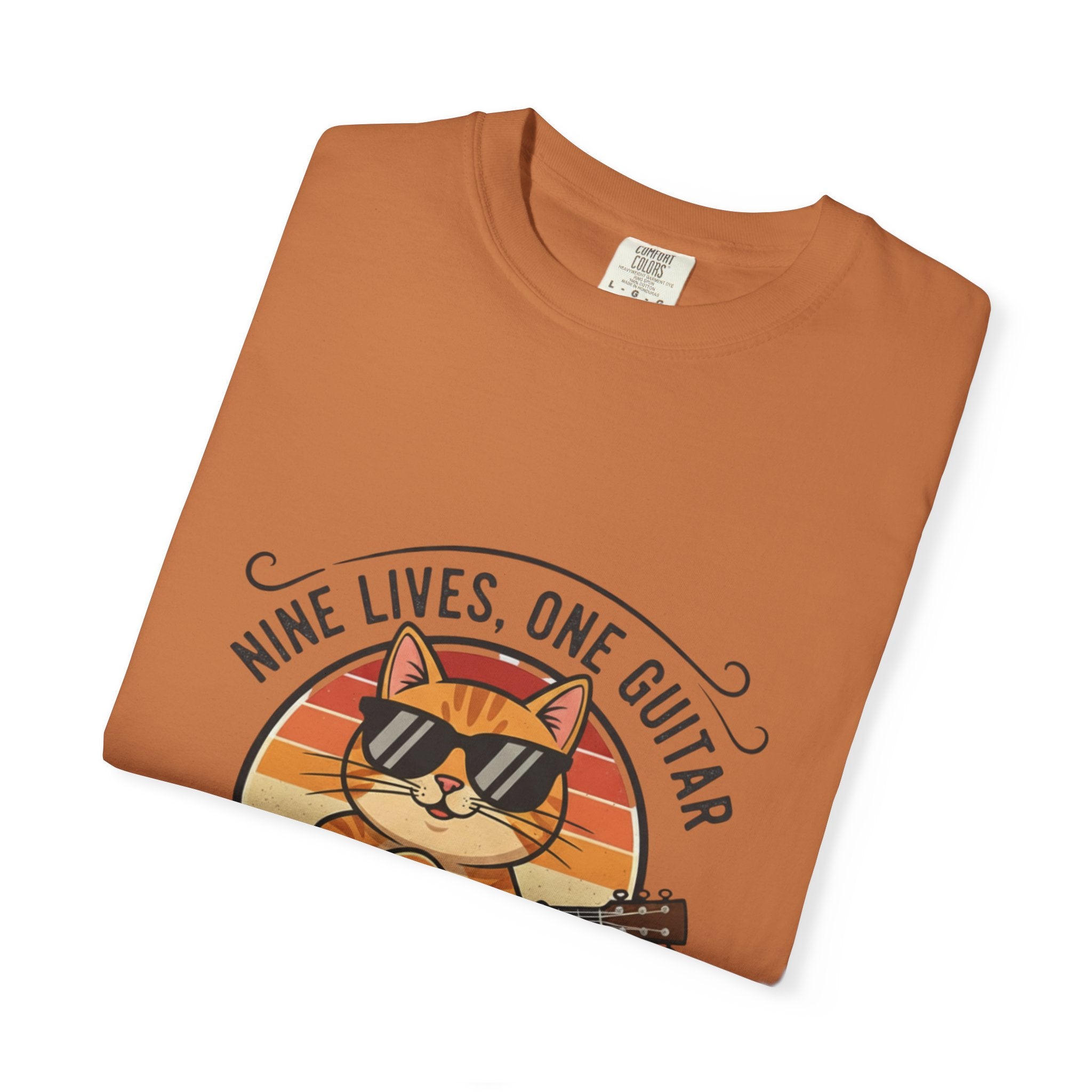 Nine Lives, One Guitar: The Cool Cat Fret Life Tee