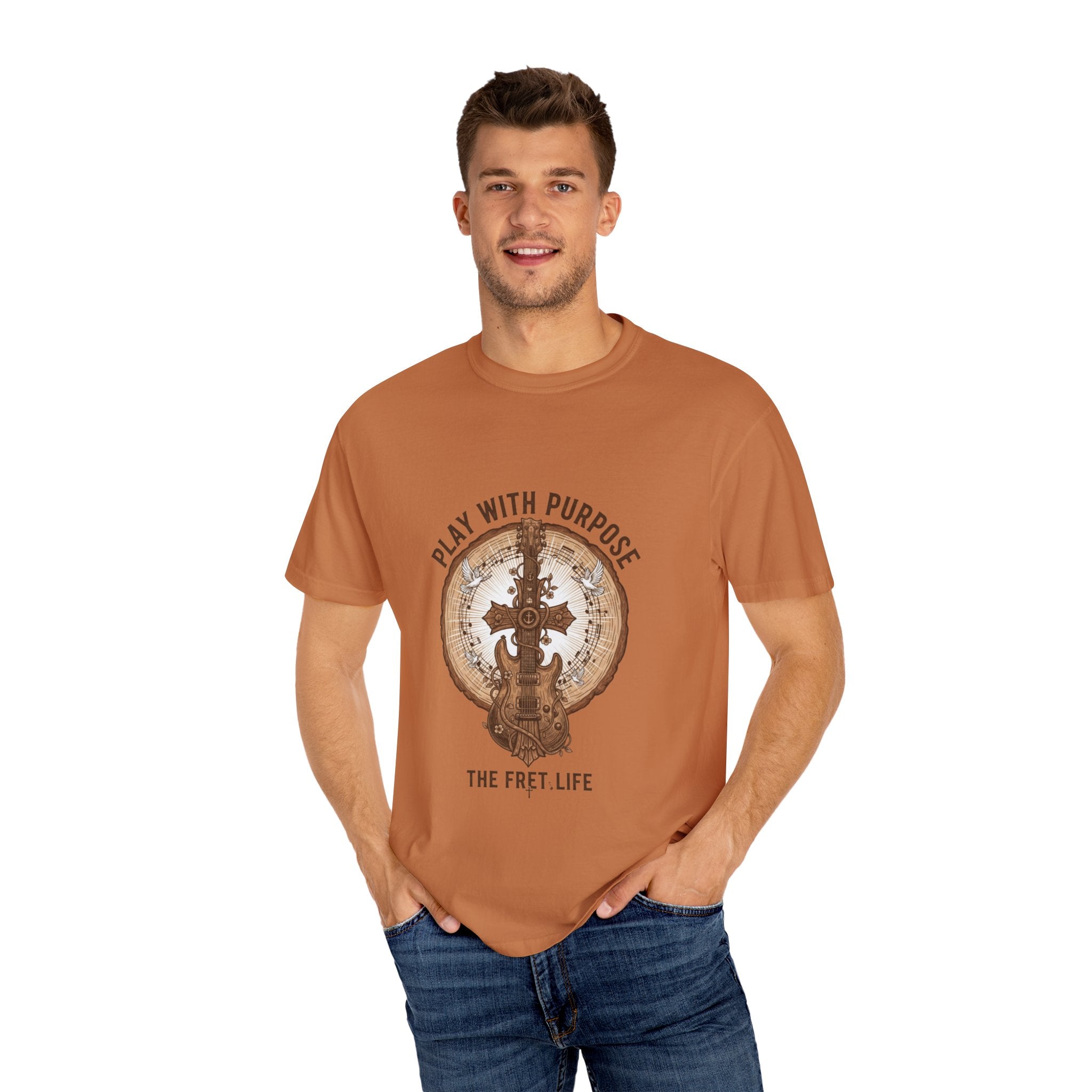 Play With Purpose Christian T-Shirt | Music Ministry Guitar Tee
