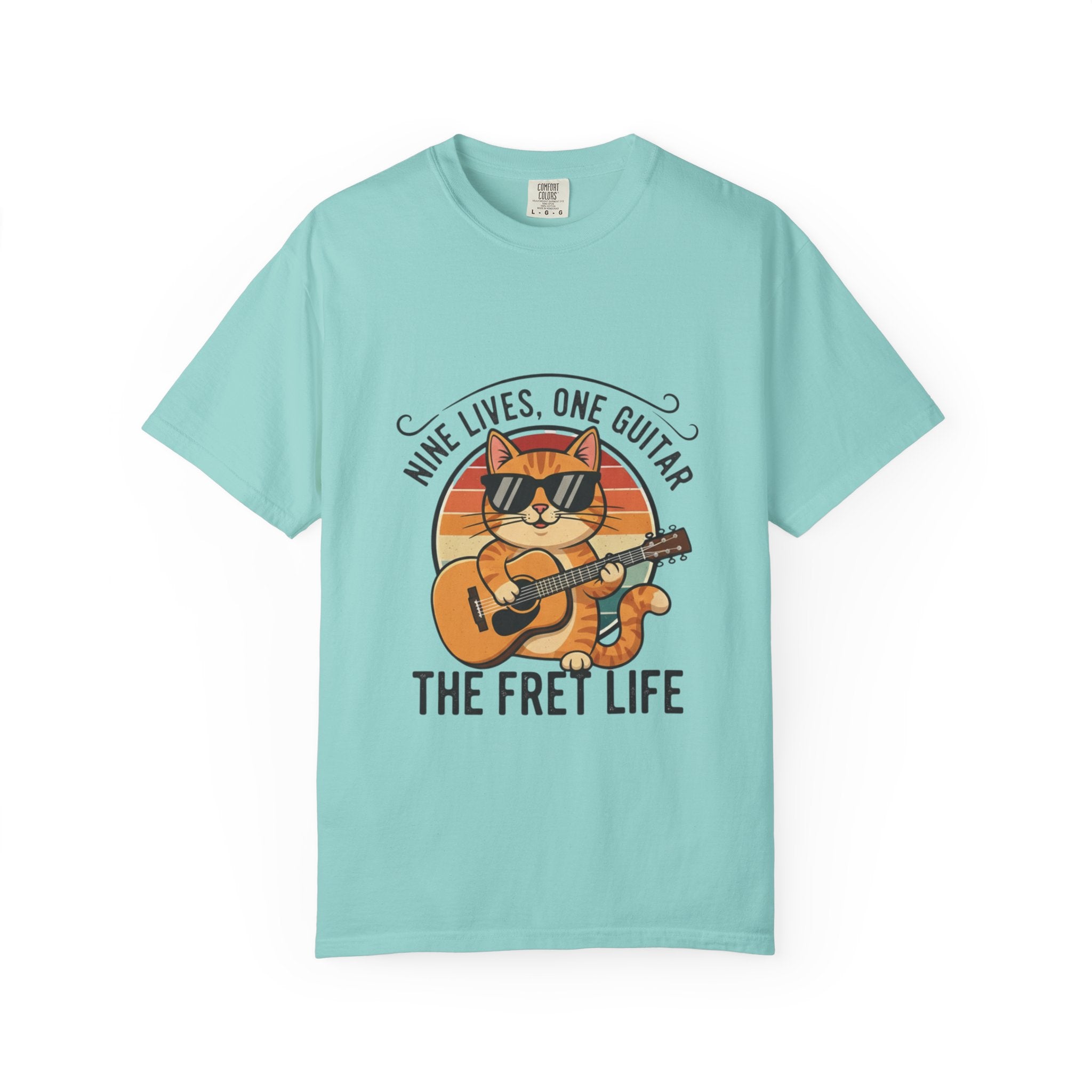 Nine Lives, One Guitar: The Cool Cat Fret Life Tee