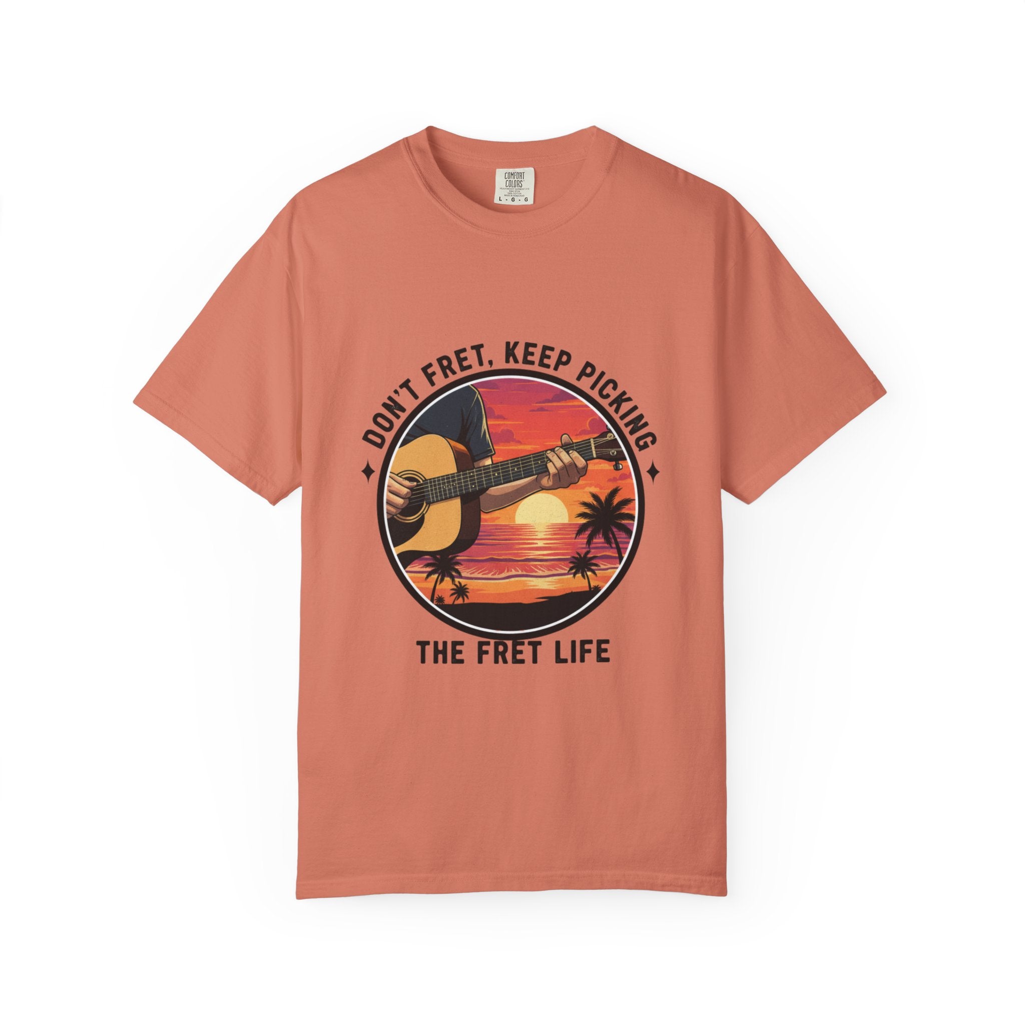 Don't Fret, Keep Picking: Island Sunset Guitar Tee