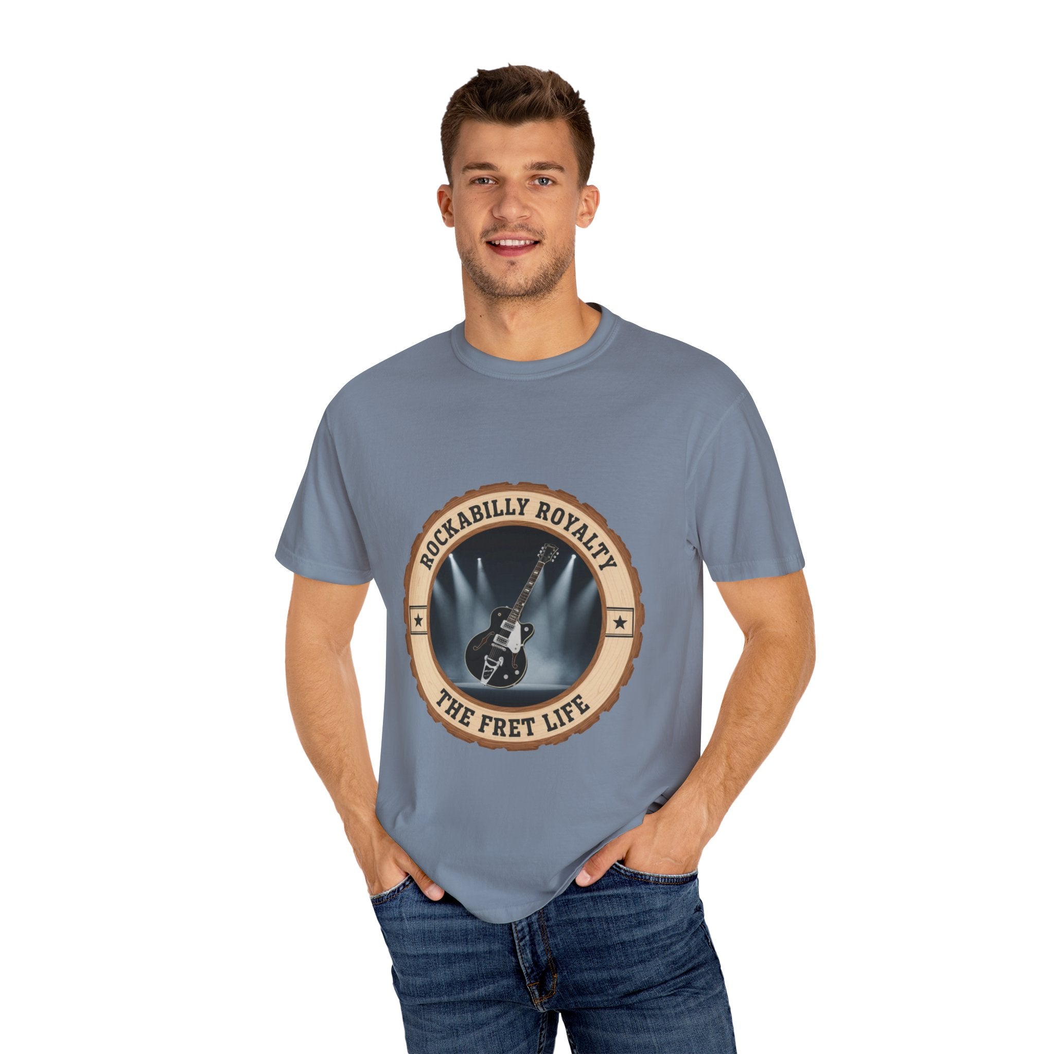 Rockabilly Royalty Tee | Gretsch Duo Jet Falcon Electric Guitar Shirt