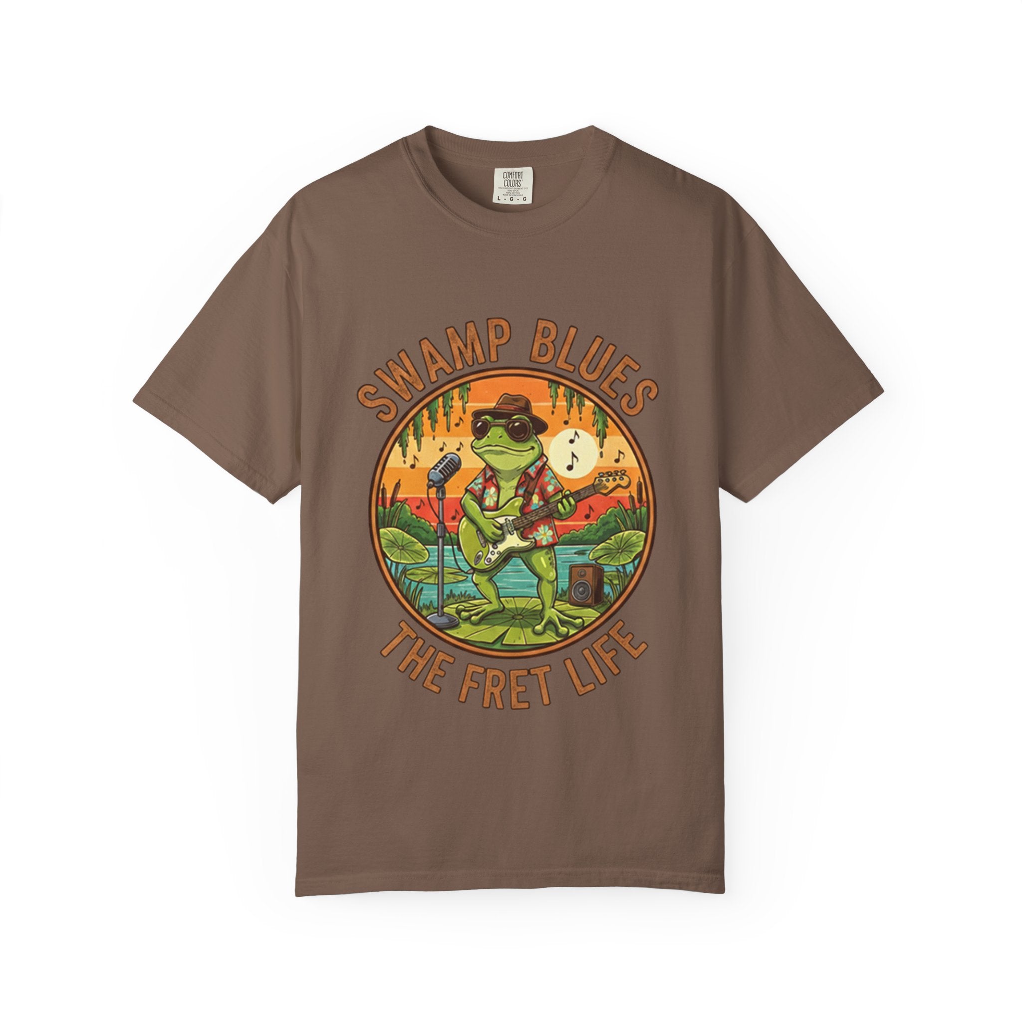 Swamp Blues: Ribbitin' Riffs Fret Life Tee