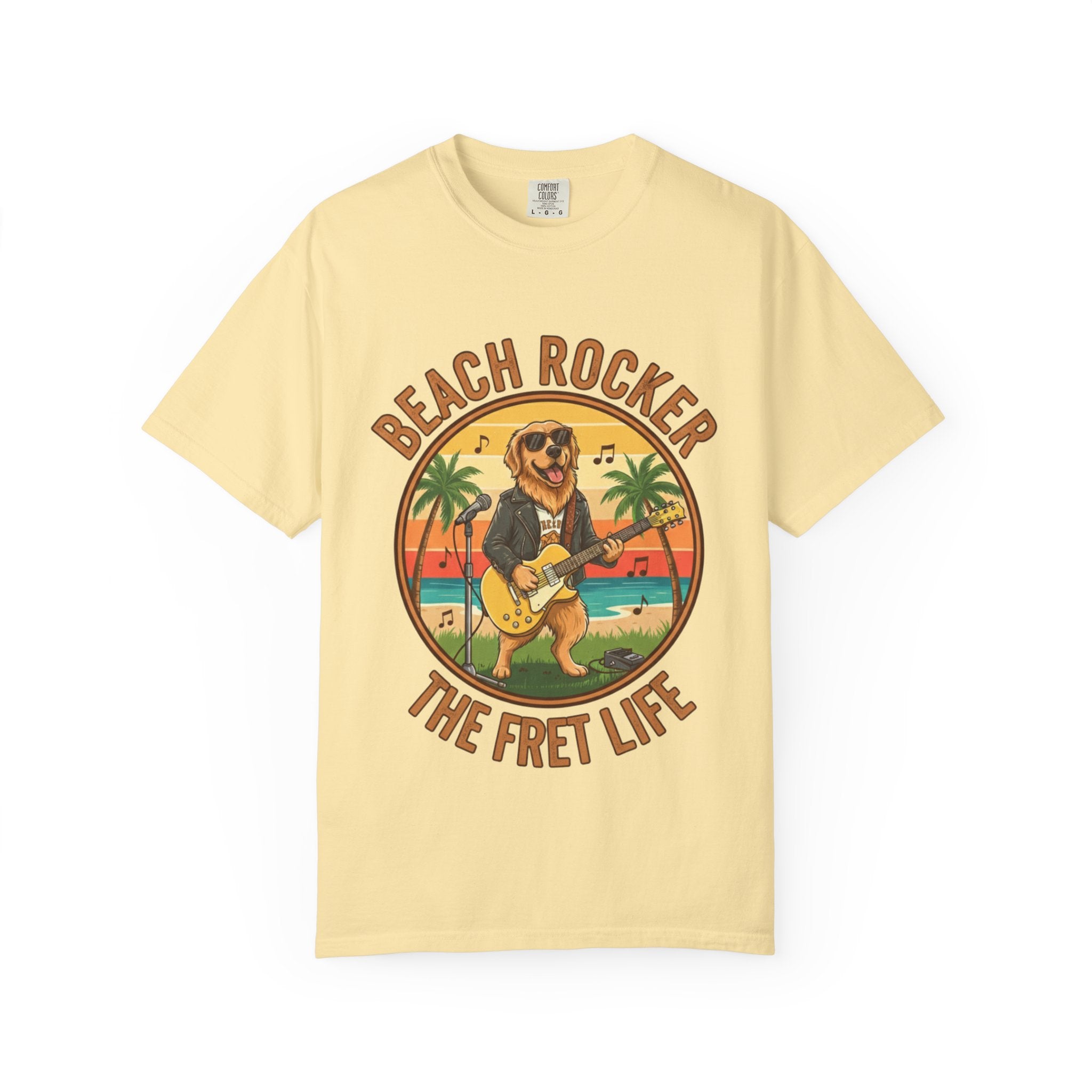 Beach Rocker: Golden's Sunset Shred Fret Life Tee