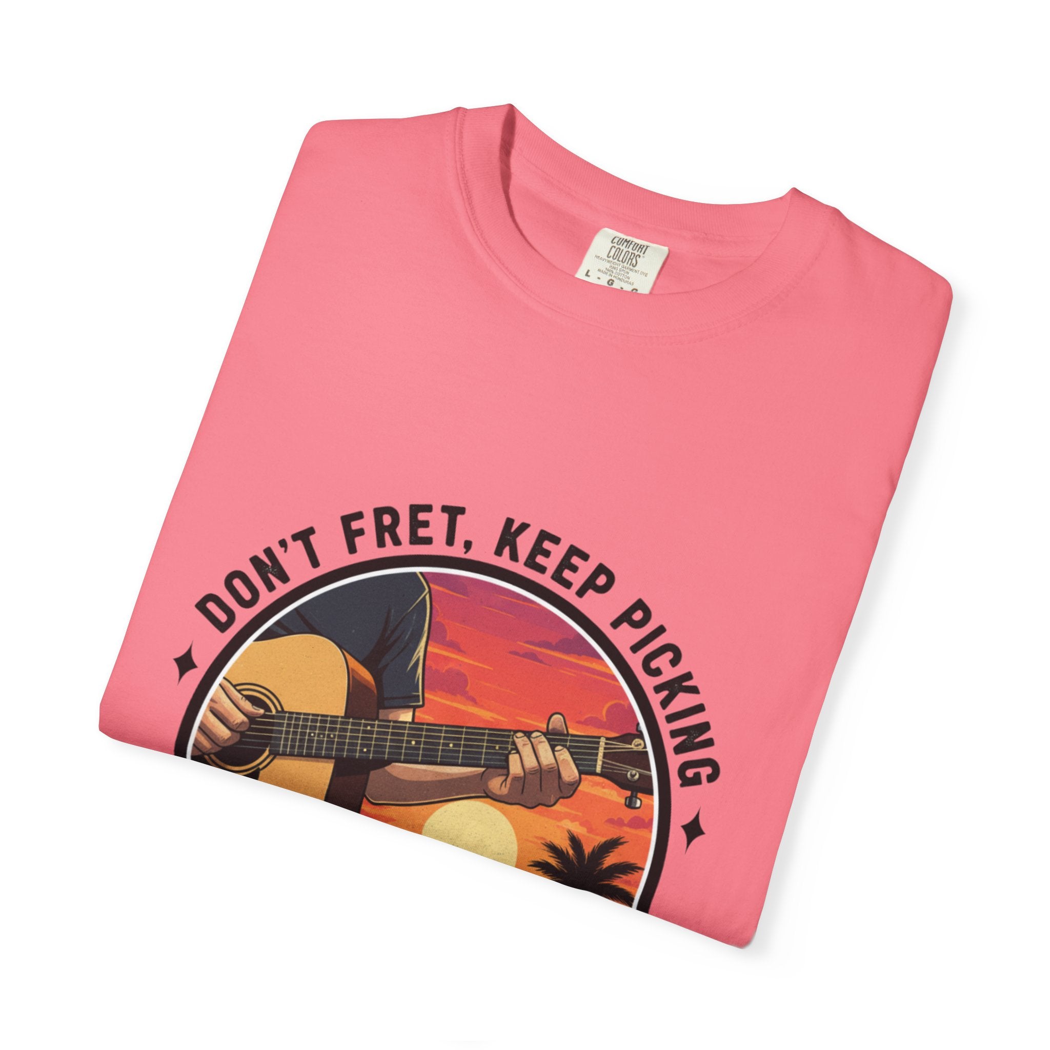 Don't Fret, Keep Picking: Island Sunset Guitar Tee