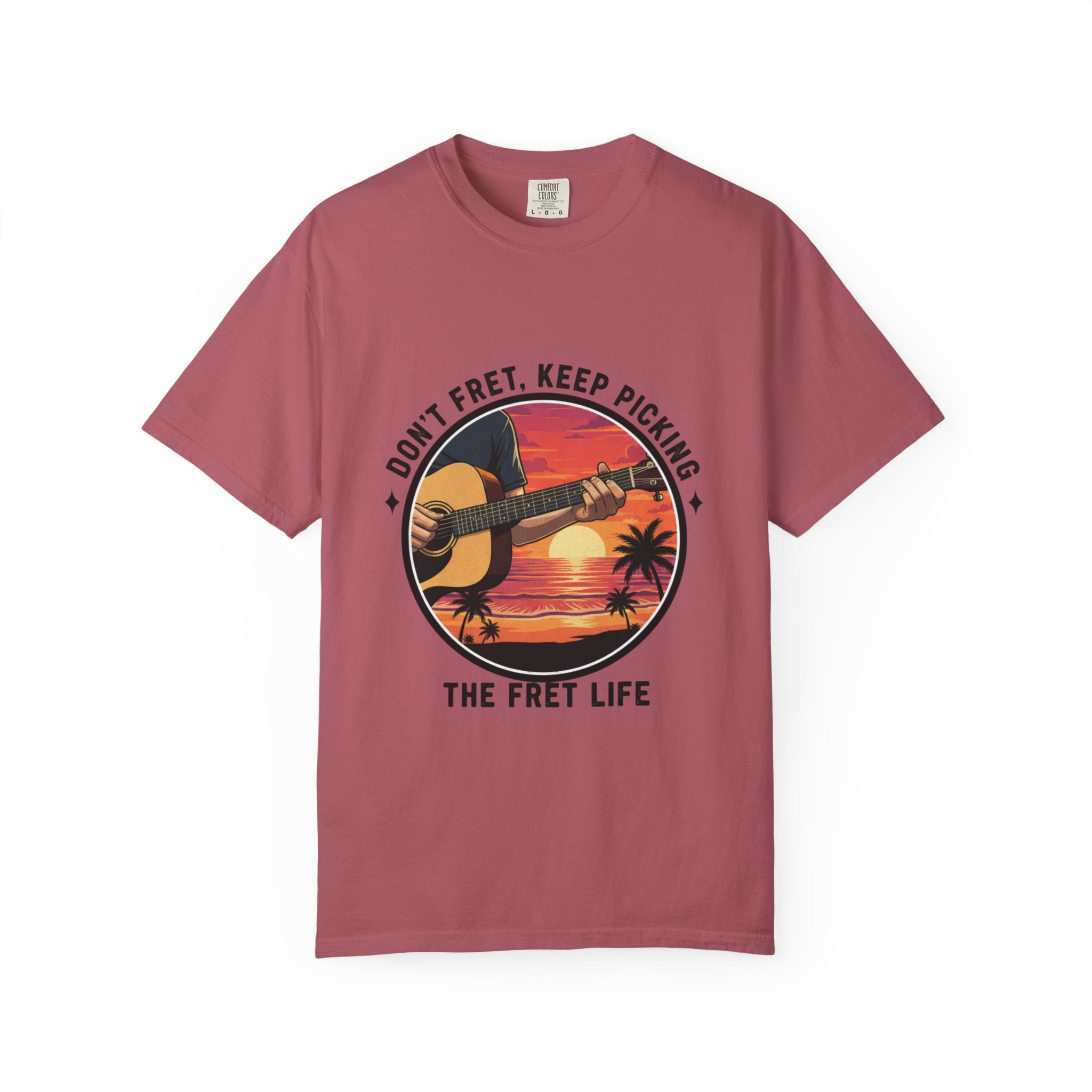 Don't Fret, Keep Picking: Island Sunset Guitar Tee