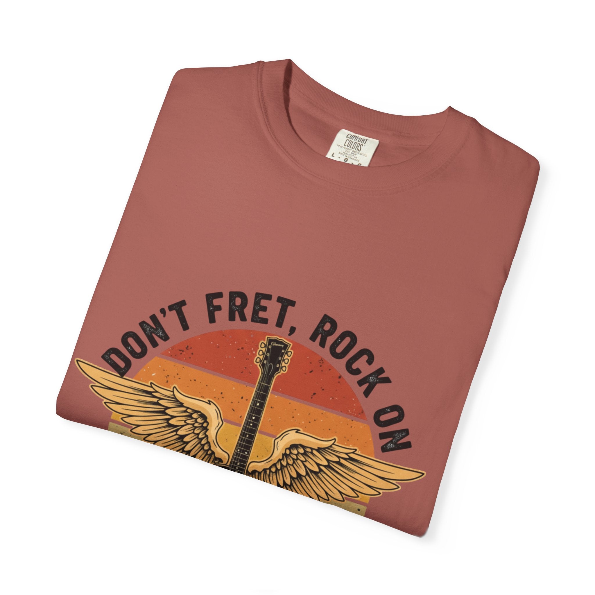 Don't Fret, Rock On: Winged Les Paul Guitar Tee