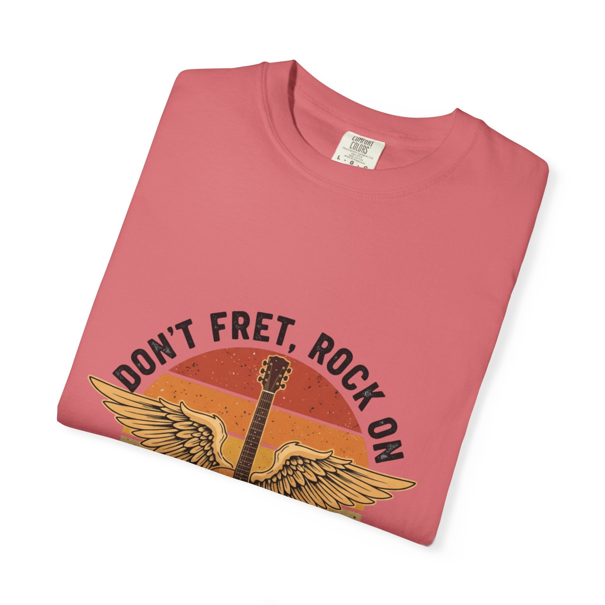 Don't Fret, Rock On Winged Guitar T-Shirt