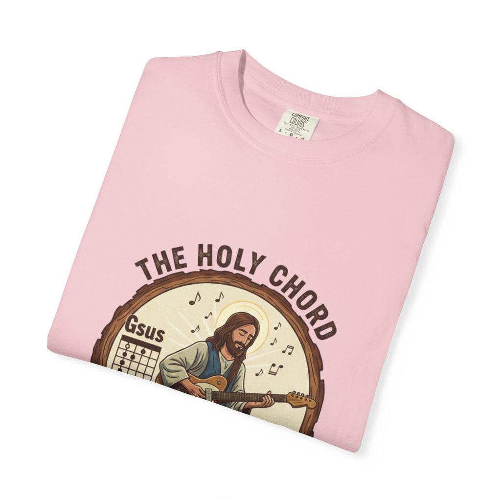 The Holy Chord Gsus T-Shirt: Faith, Music, and the Fret Life.