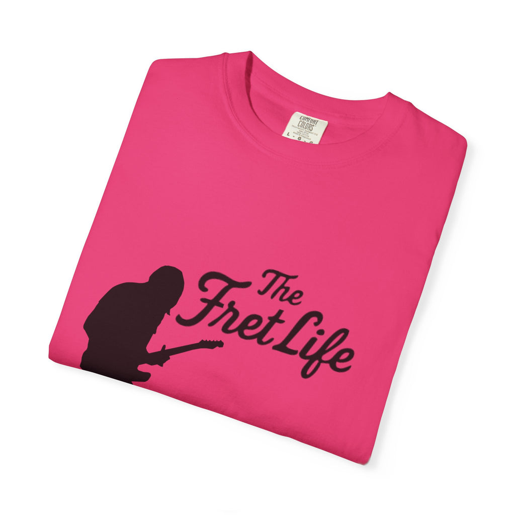 Guitar Player T-shirt with The Fret Life Logo