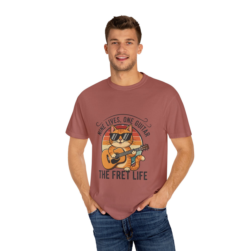 Nine Lives, One Guitar: The Cool Cat Fret Life Tee