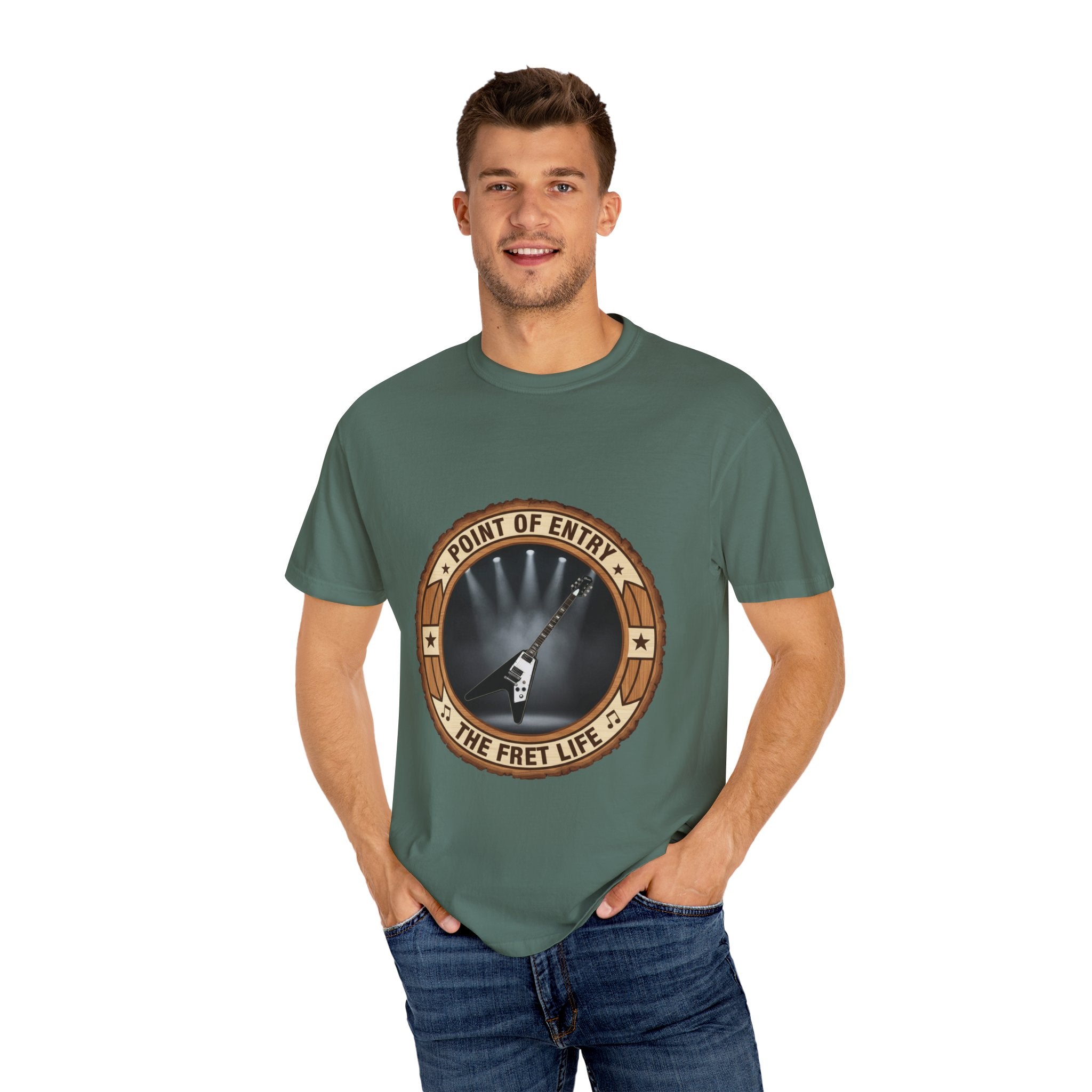 Point of Entry Tee | Gibson Flying V Hard Rock Metal Guitar Shirt