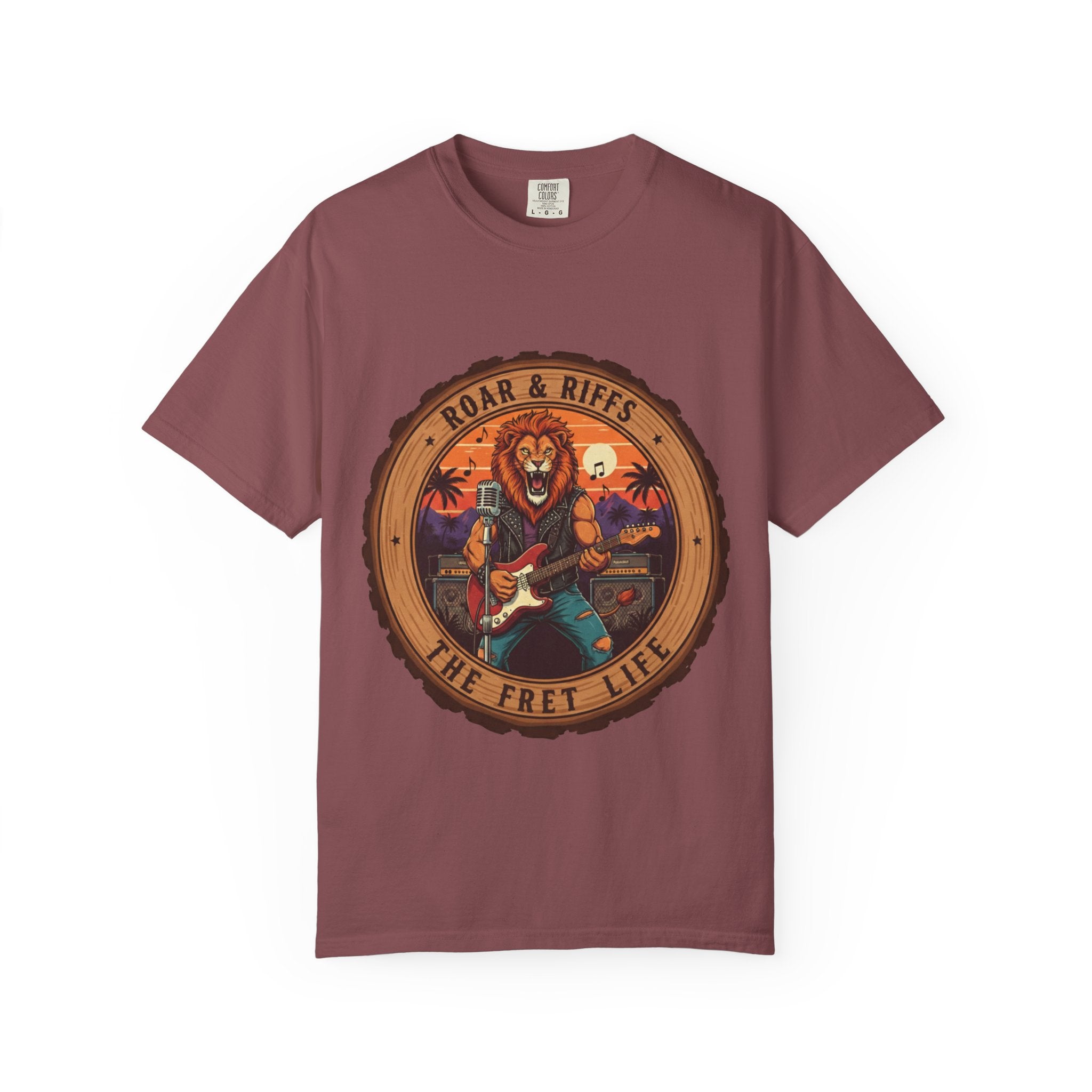 Roar & Riffs: The Lion Rock Star Fret Life Tee