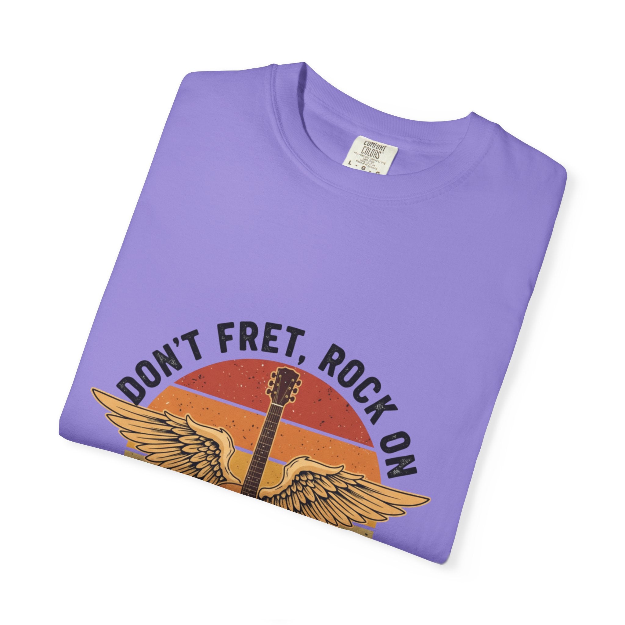 Don't Fret, Rock On Winged Guitar T-Shirt