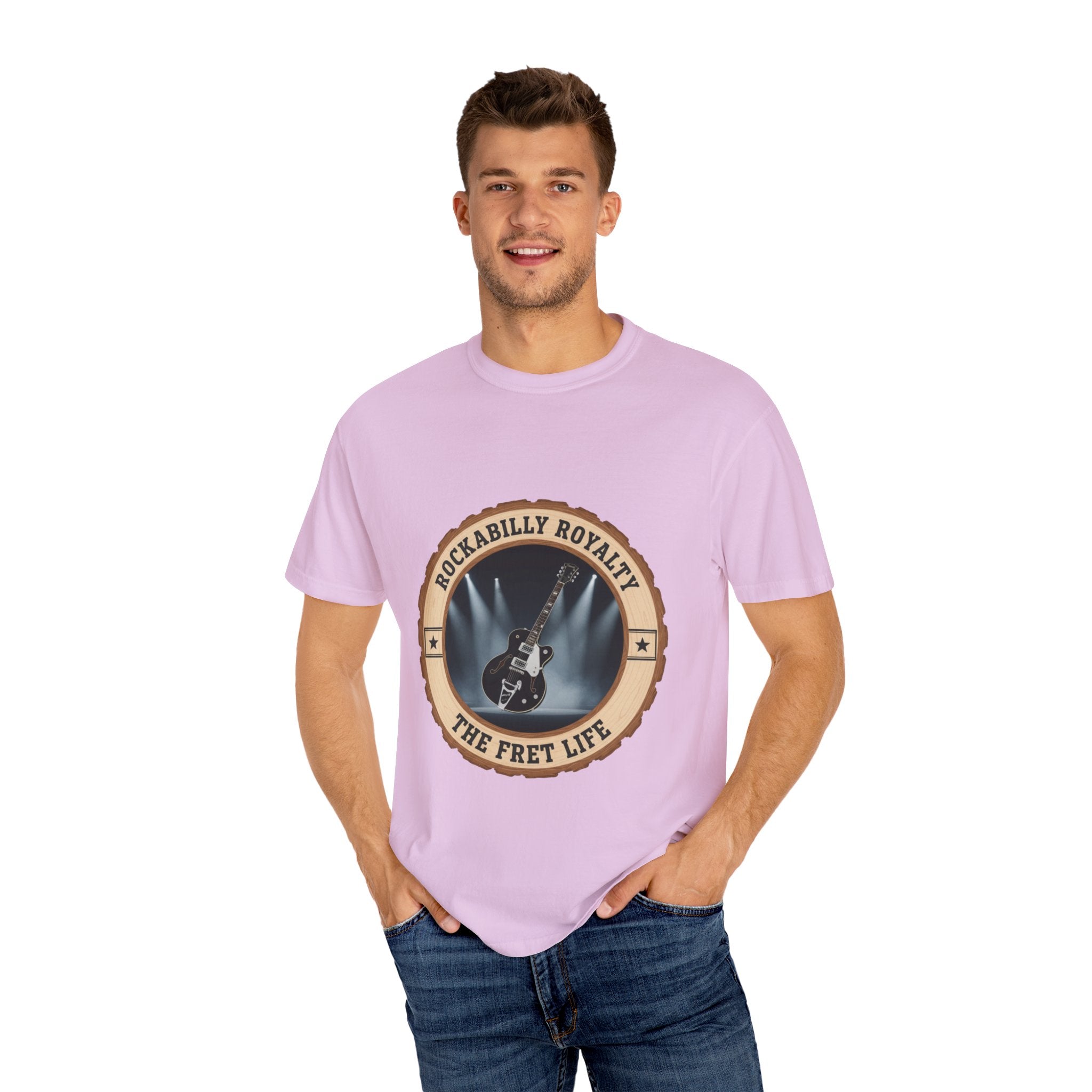 Rockabilly Royalty Tee | Gretsch Duo Jet Falcon Electric Guitar Shirt