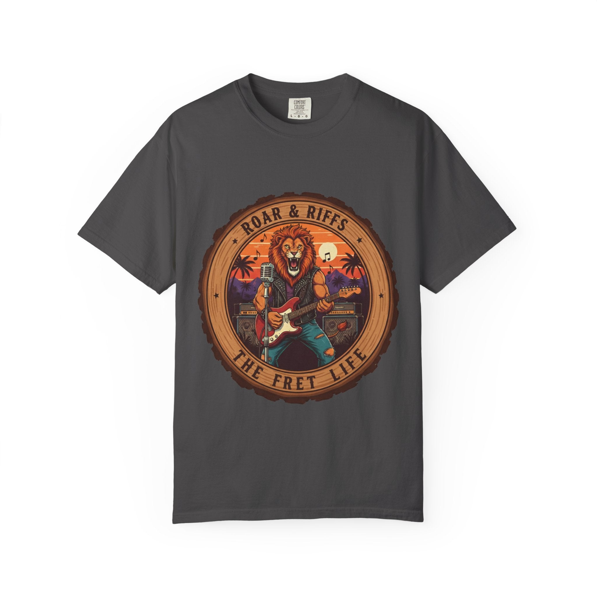 Roar & Riffs: The Lion Rock Star Fret Life Tee