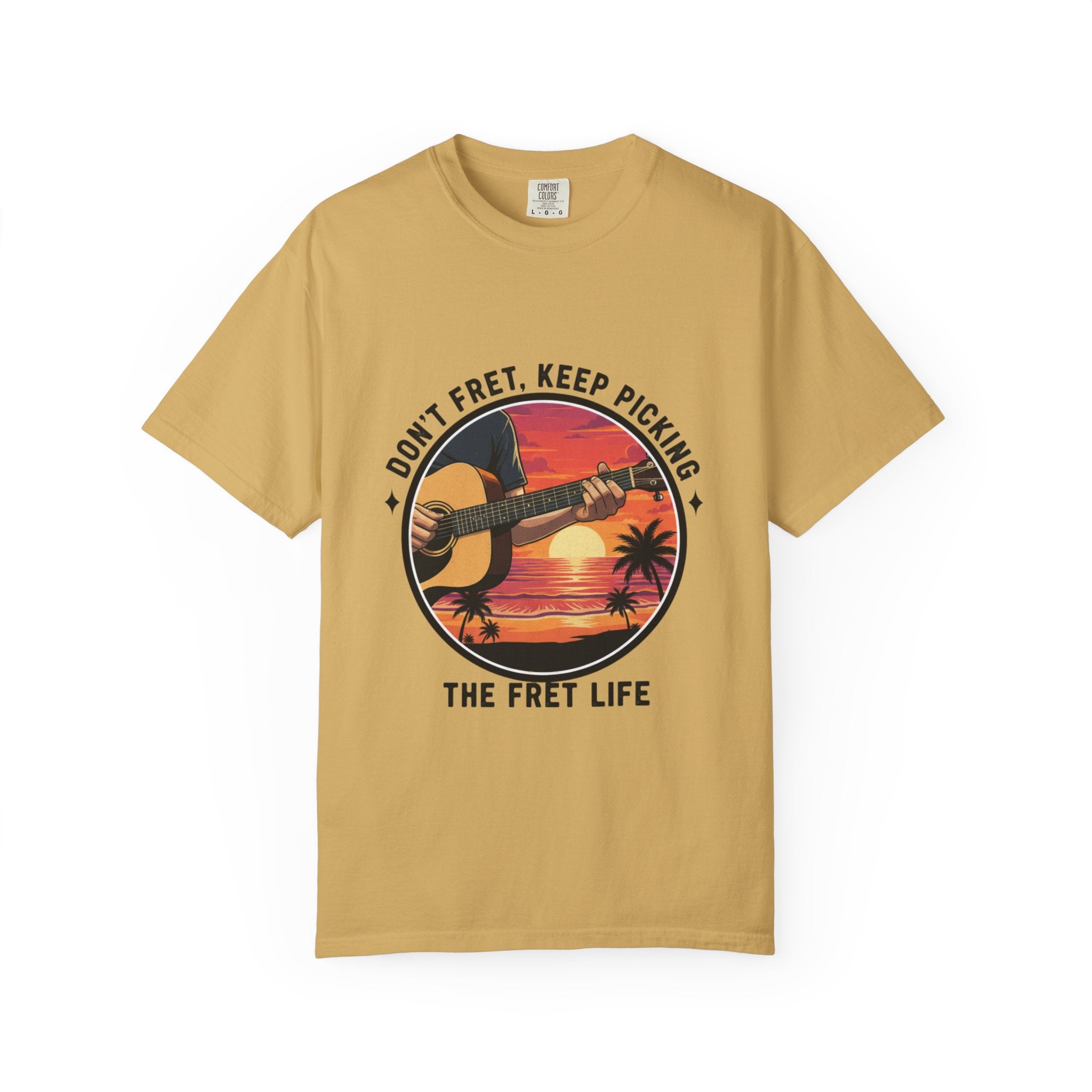 Don't Fret, Keep Picking: Island Sunset Guitar Tee