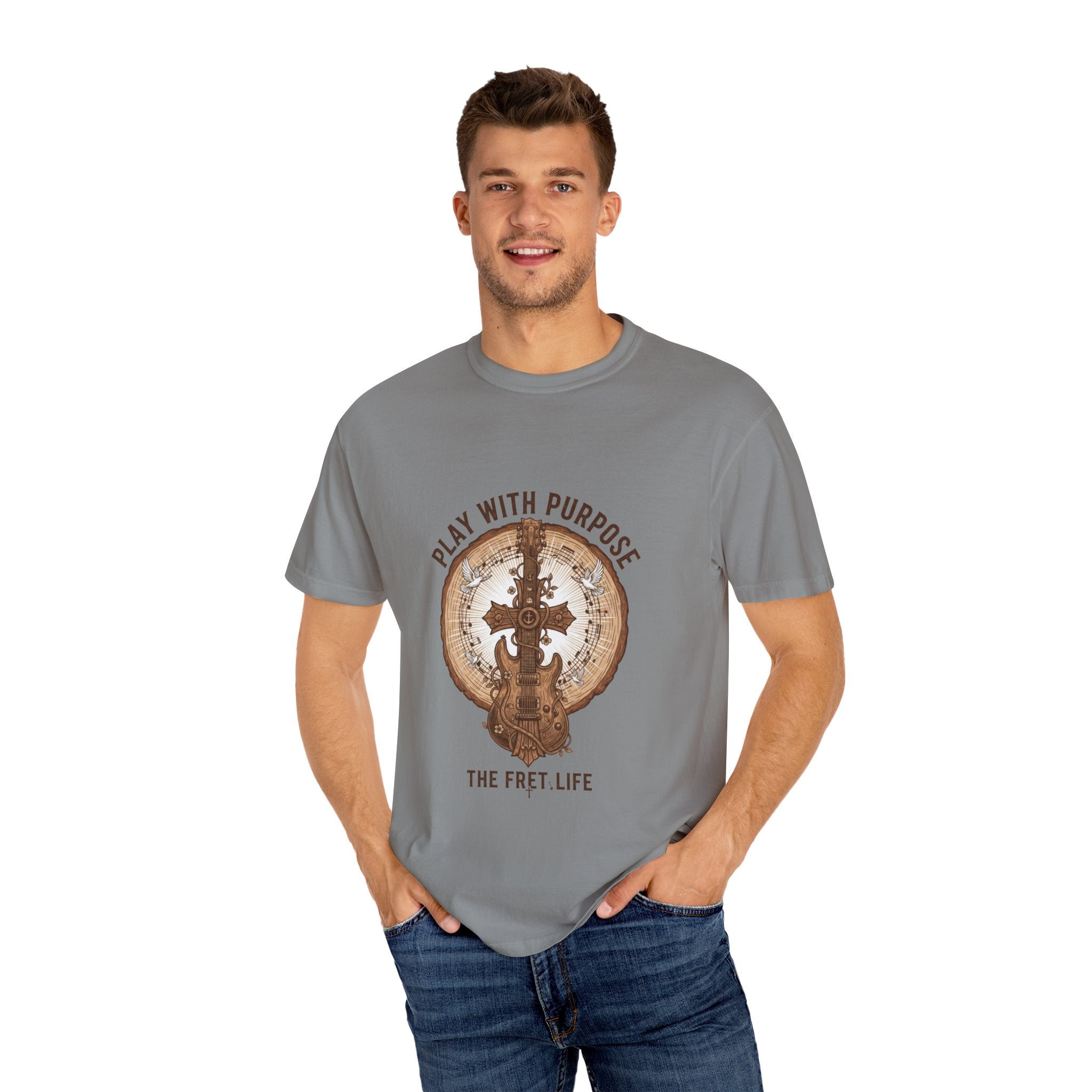 Play With Purpose Christian T-Shirt | Music Ministry Guitar Tee