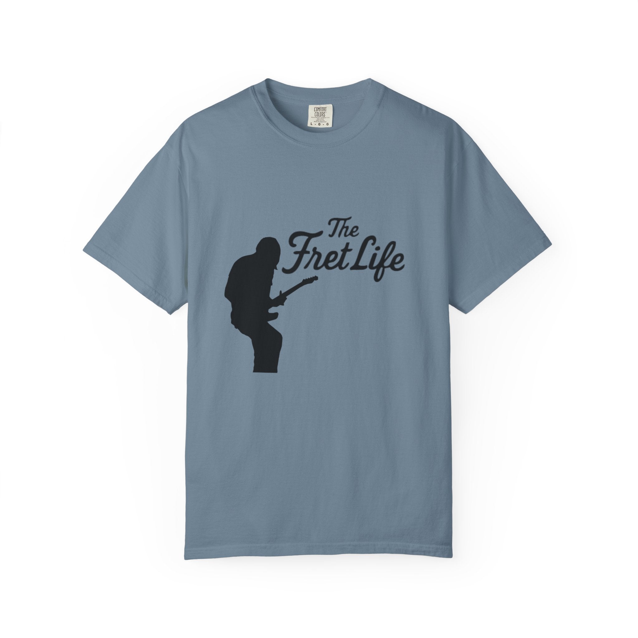 Guitar Player T-shirt with The Fret Life Logo