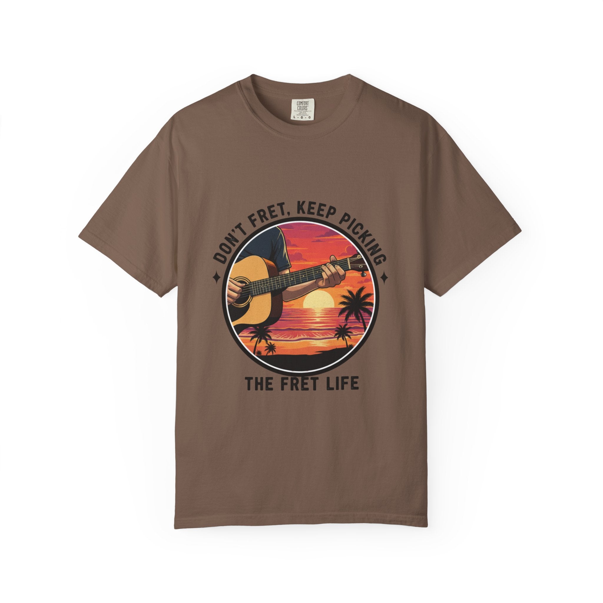Don't Fret, Keep Picking: Island Sunset Guitar Tee