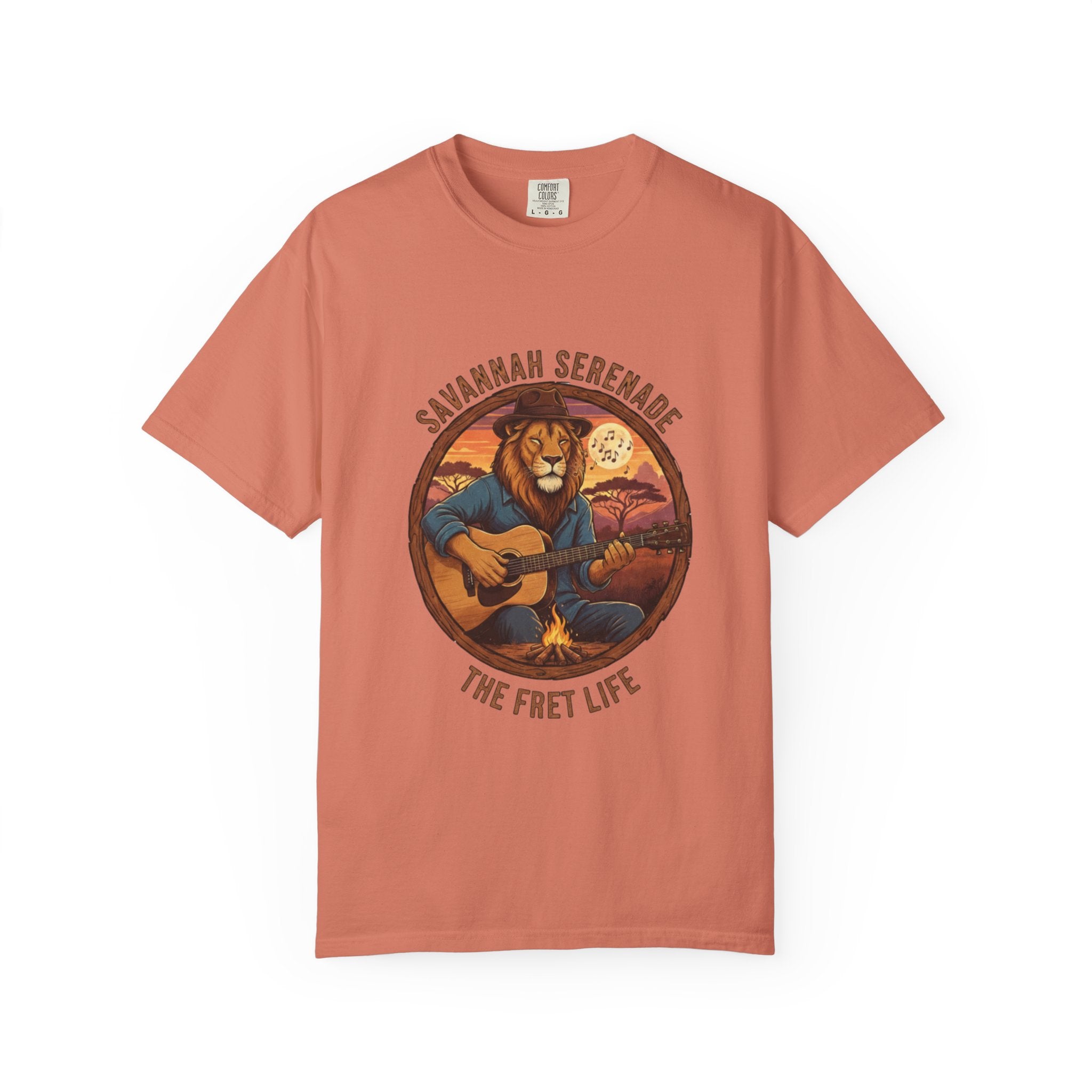 Savannah Serenade: The King of the Jungle's Fret Life Tee