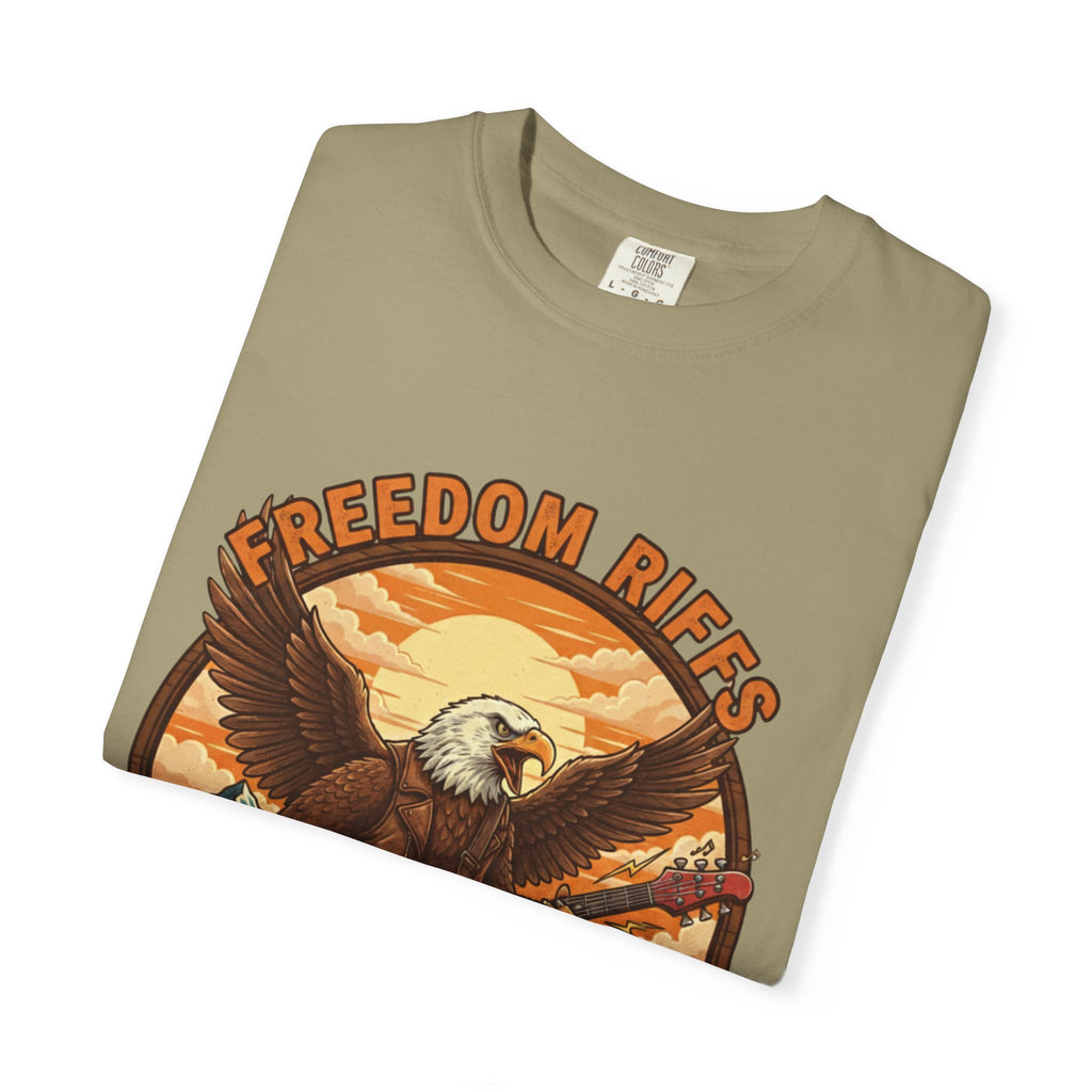 Freedom Riffs: The Eagle's Patriotic Shred Fret Life Tee