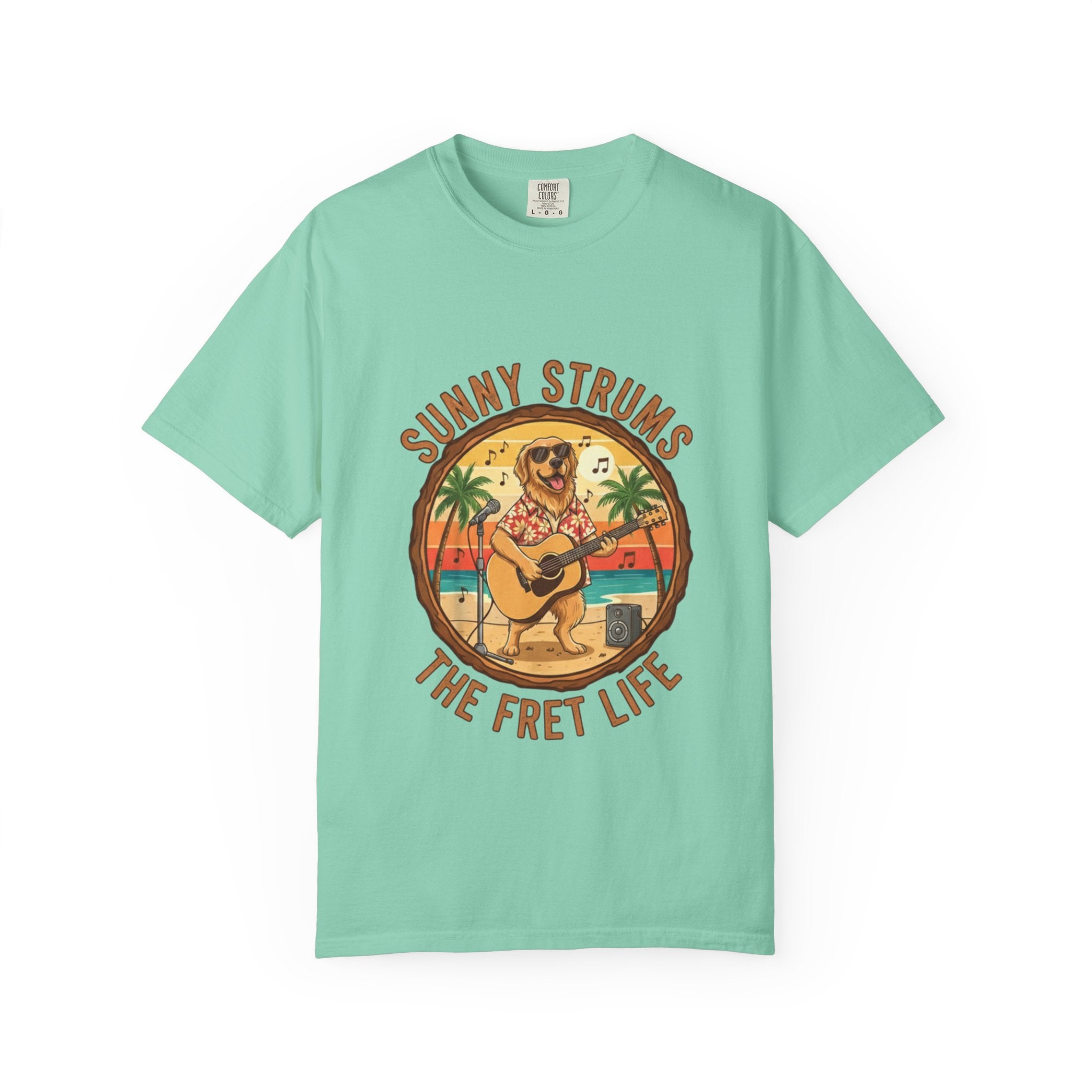 Sunny Strums: Golden Retriever Acoustic Serenade Tee