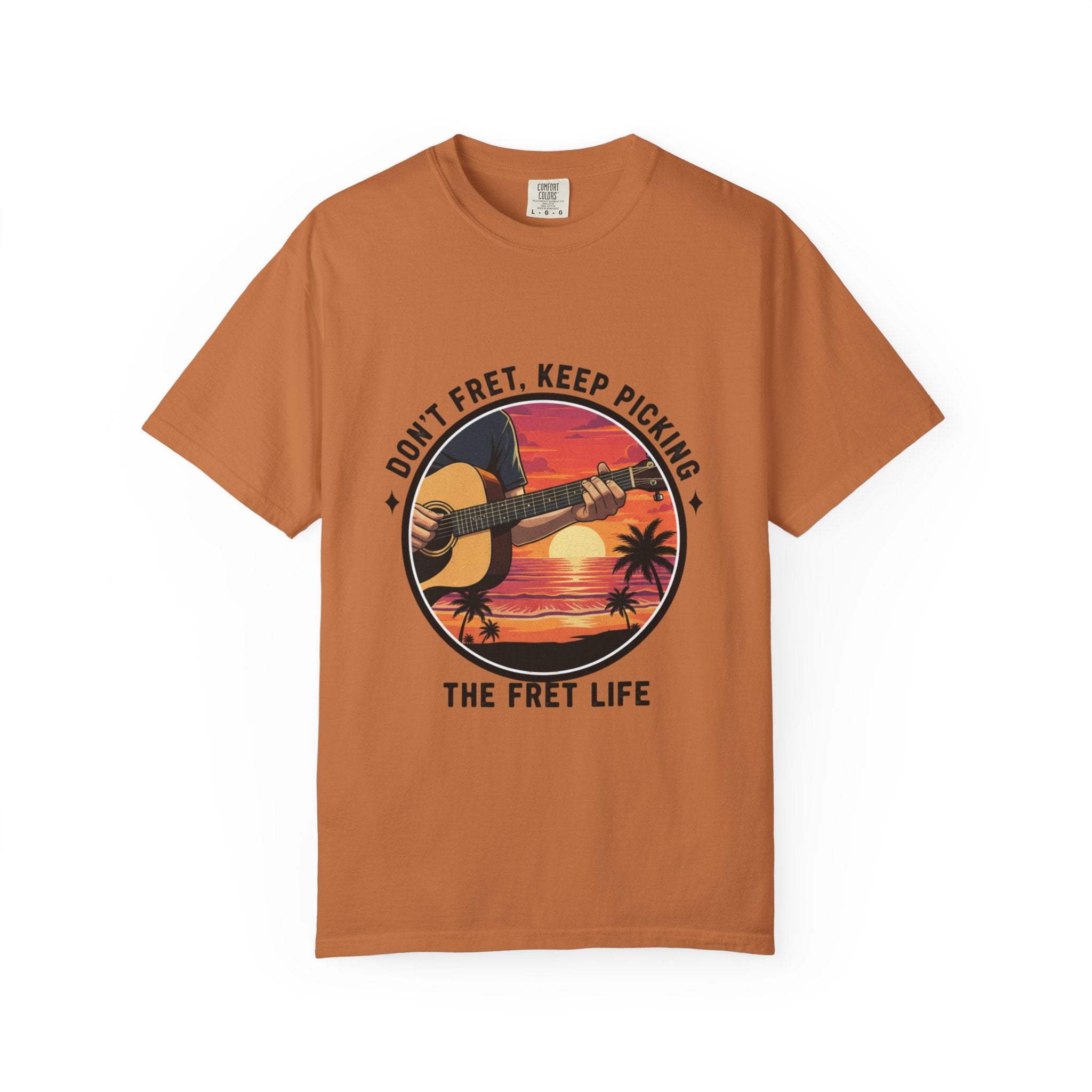 Don't Fret, Keep Picking: Island Sunset Guitar Tee