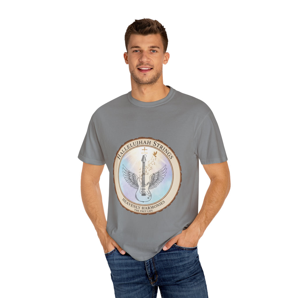 Hallelujah Strings T-Shirt | Christian Worship Guitar Praise Tee