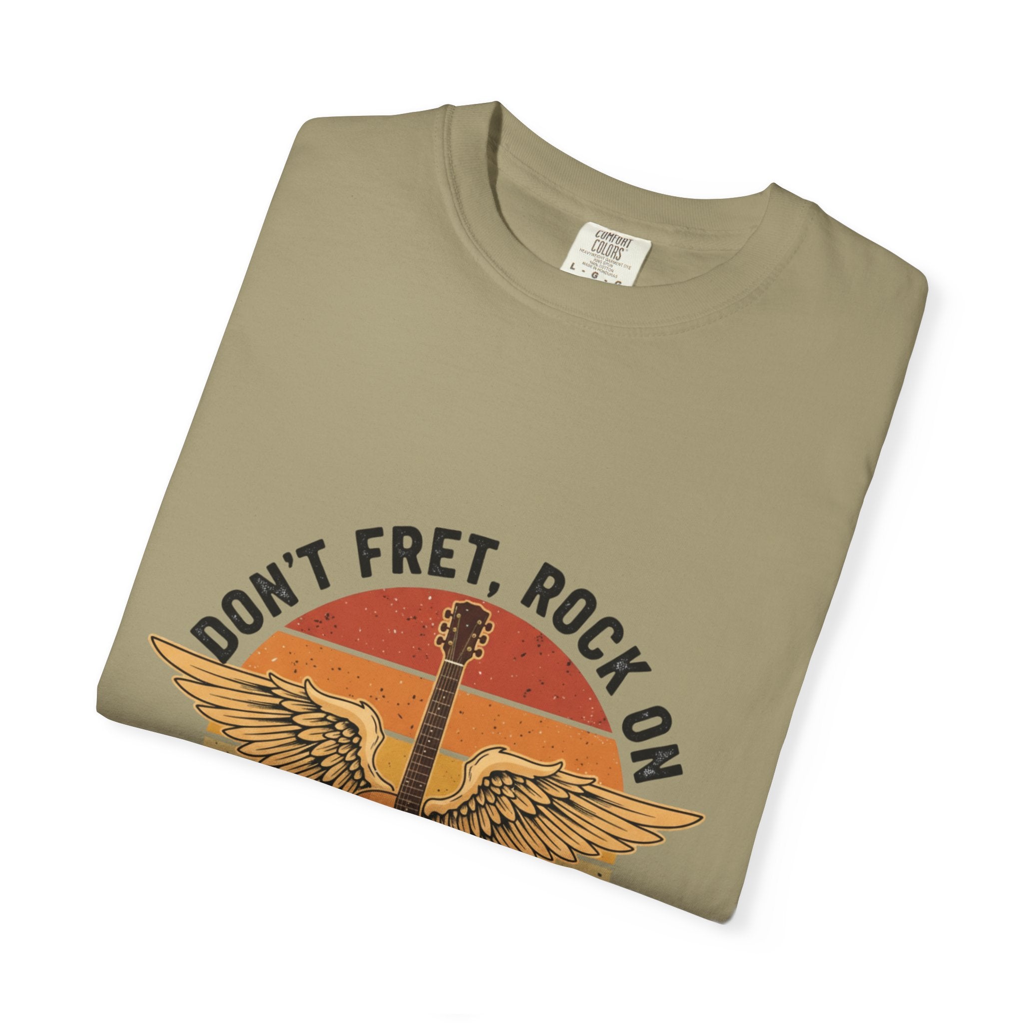 Don't Fret, Rock On Winged Guitar T-Shirt