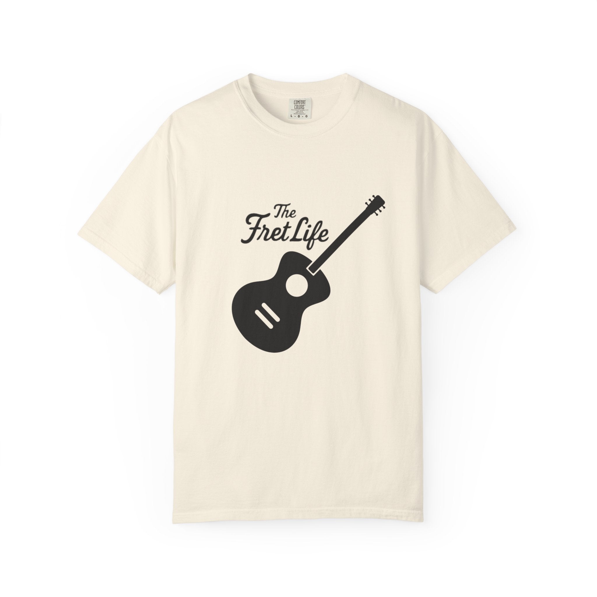 Acoustic Guitar, The Fret Life, Unisex Garment-Dyed T-shirt