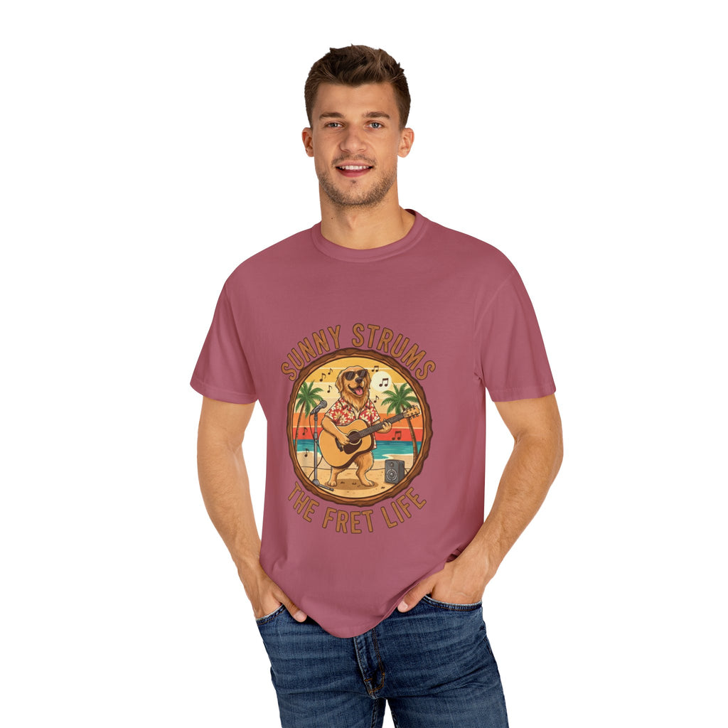 Sunny Strums: Golden Retriever Acoustic Serenade Tee