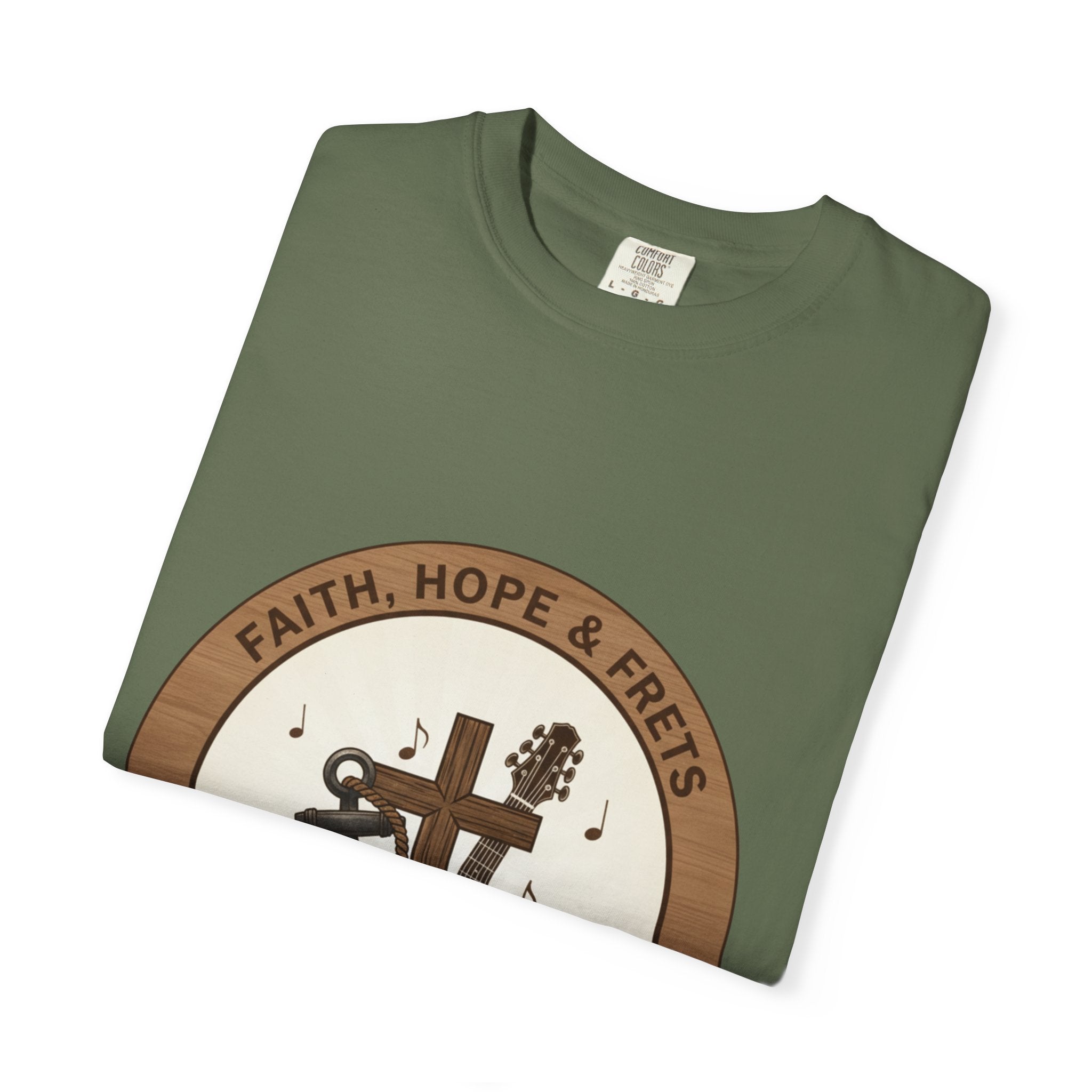 Faith Hope & Frets T-Shirt | Christian Guitar Worship Music Tee