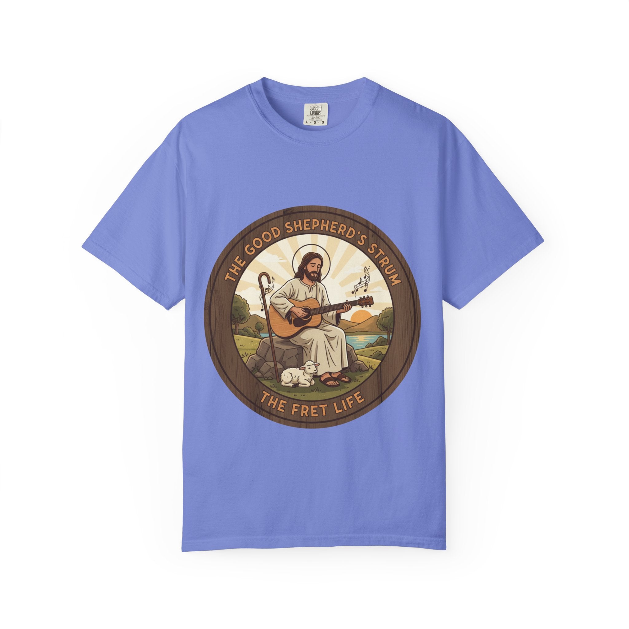 The Good Shepherd's Strum T-Shirt: Led by the Ultimate Musician.