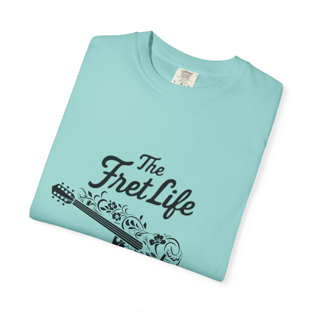 T-shirt - Flower Guitar 'The Fret Life' Subtle Design - Music and Guitar Lover Gift