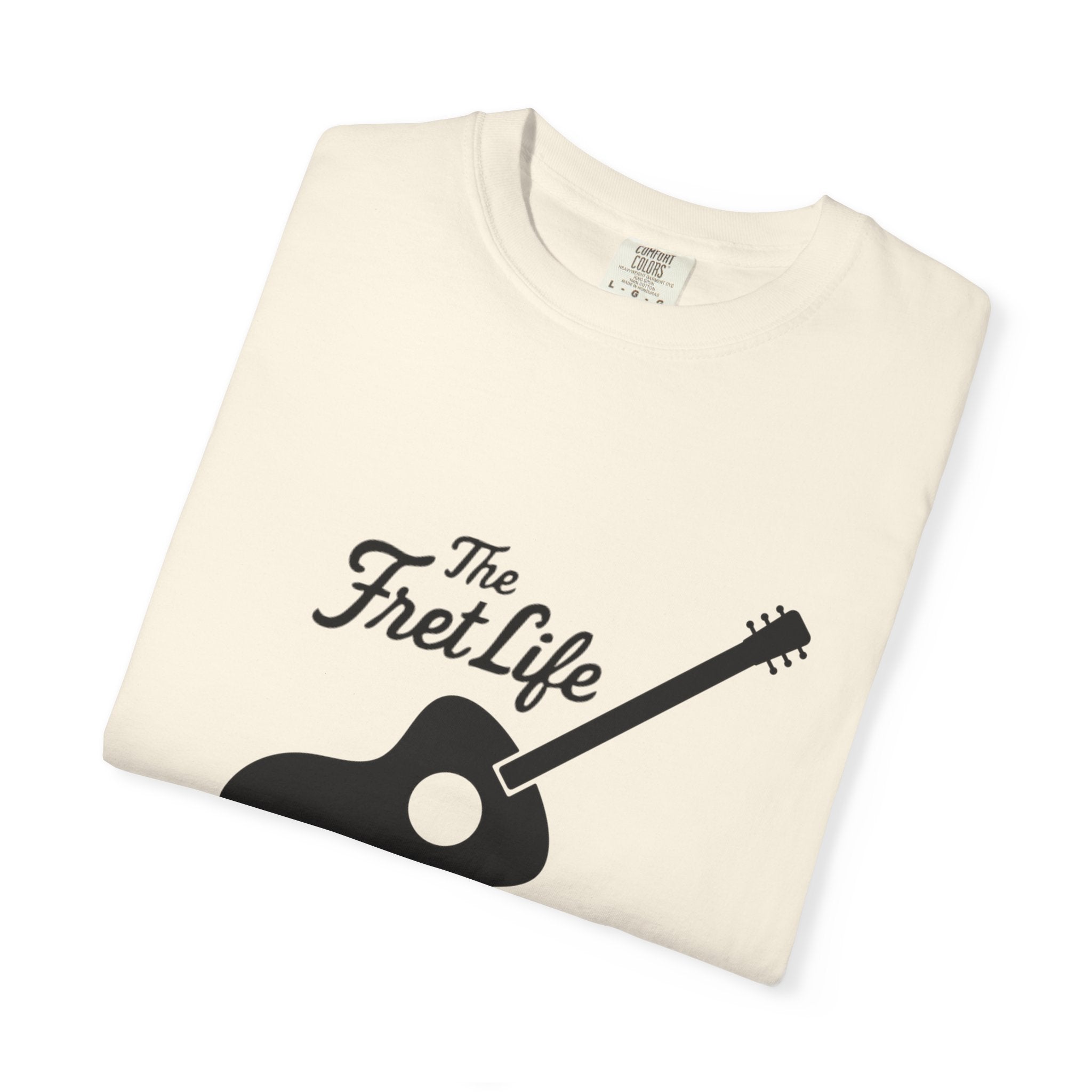 Acoustic Guitar, The Fret Life, Unisex Garment-Dyed T-shirt